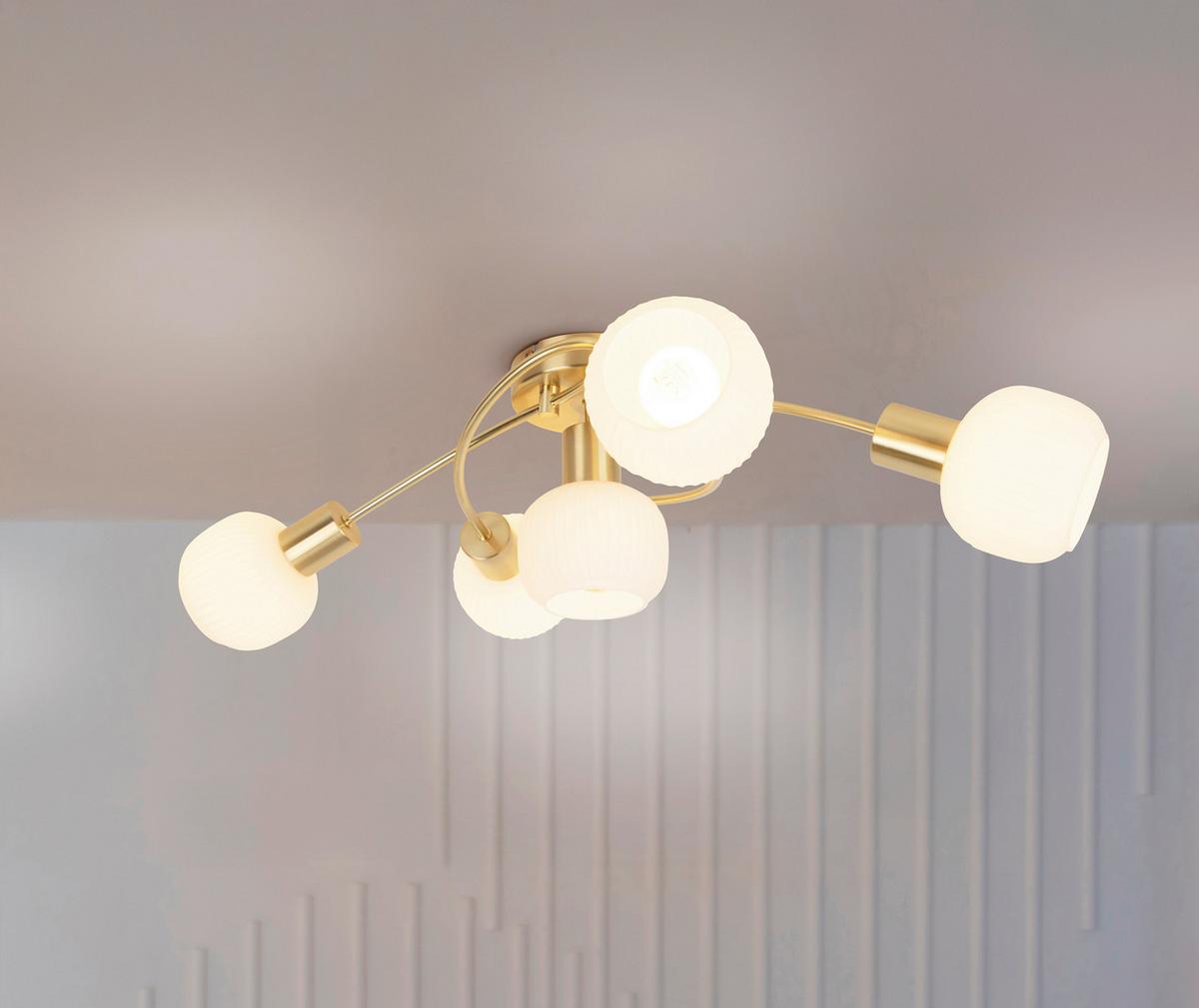 Deckenstrahler Exkl. E14, 40w - Weiß, LIFESTYLE, Glas/Metall (63/38/21cm) - Näve