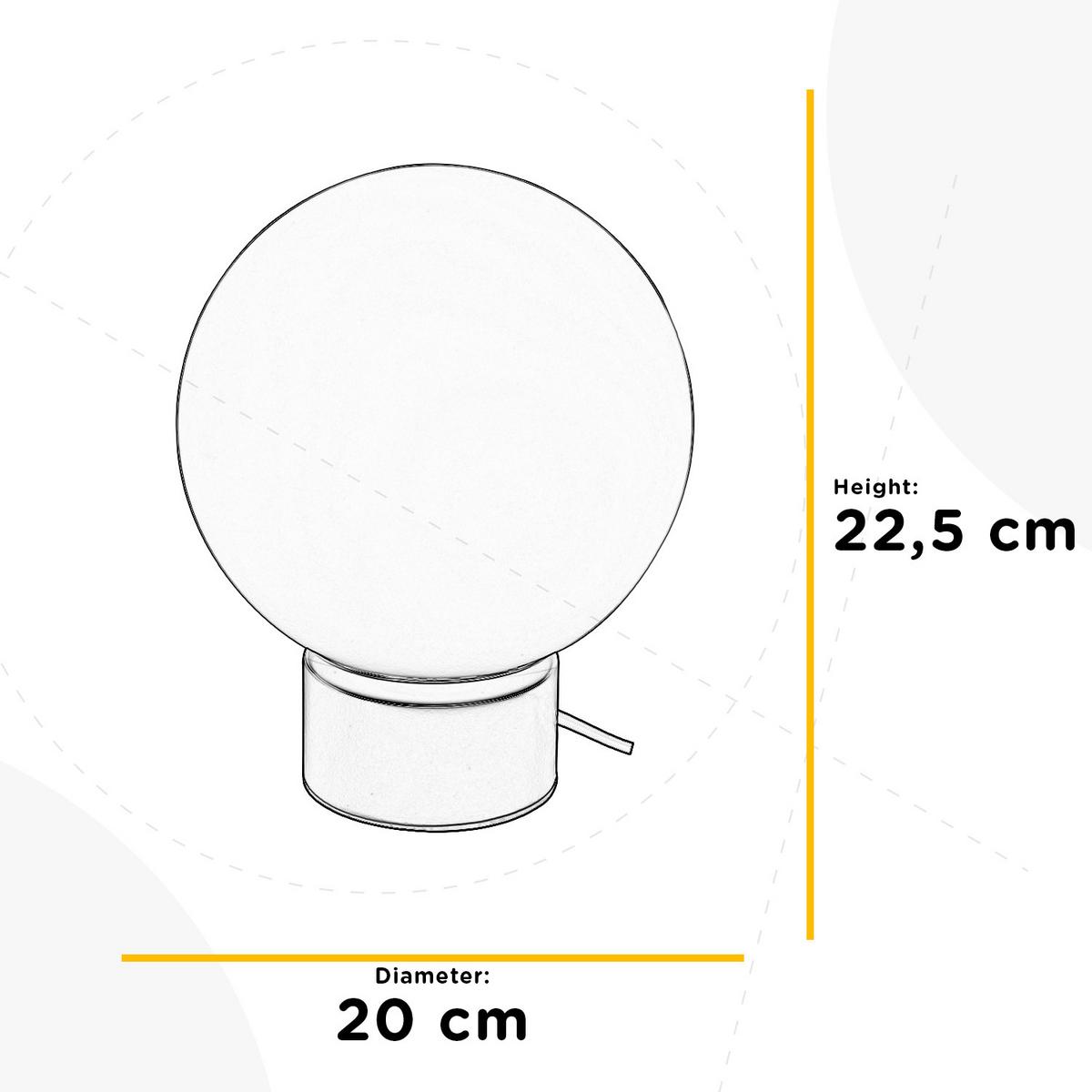 Tischleuchte Goldfarben D: 20 cm 6w - Goldfarben, KONVENTIONELL, Glas/Metall (20/22,5cm)