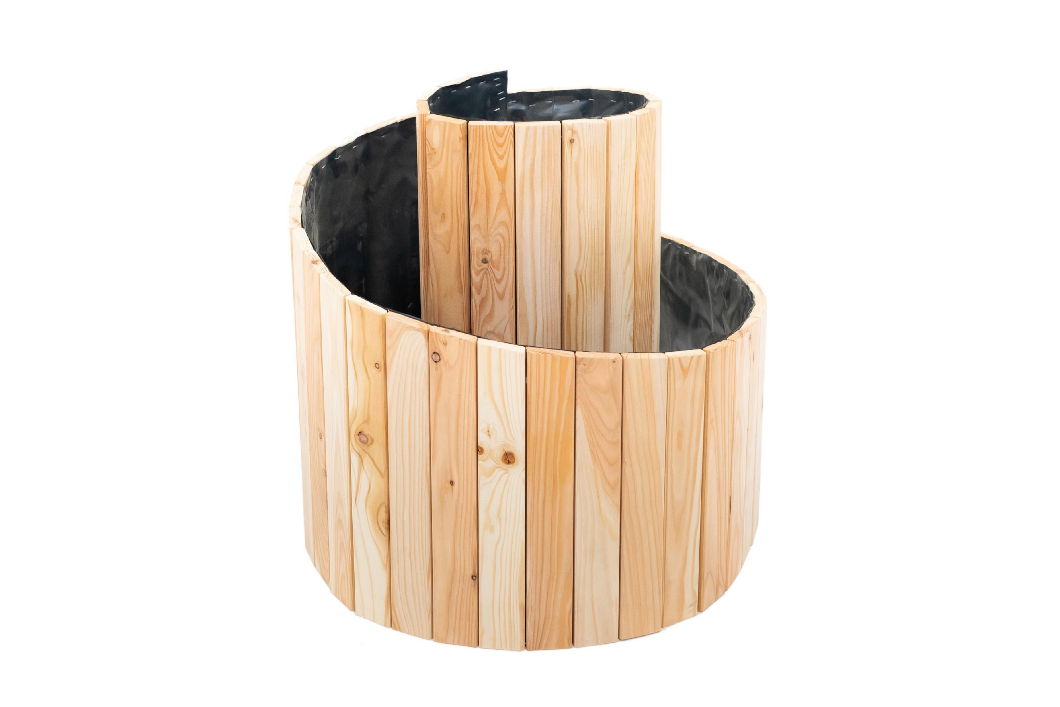 Hochbeet Echtholz Lärche Kräuterschnecke 55x74x55 cm - Lärchefarben, Basics, Holz (55/74cm)