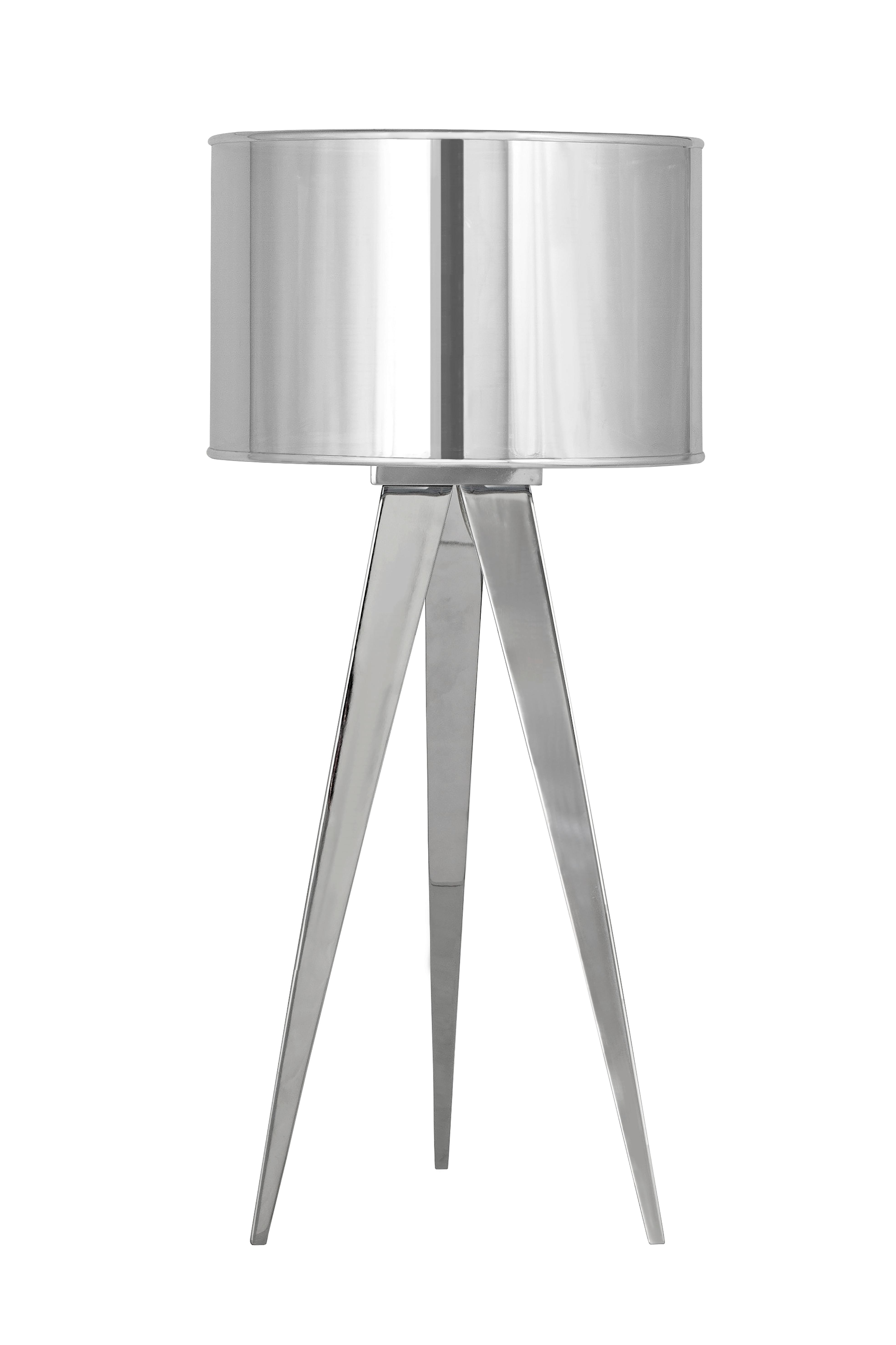 Tischlampe Tripod Chromfarben mit Kippschalter