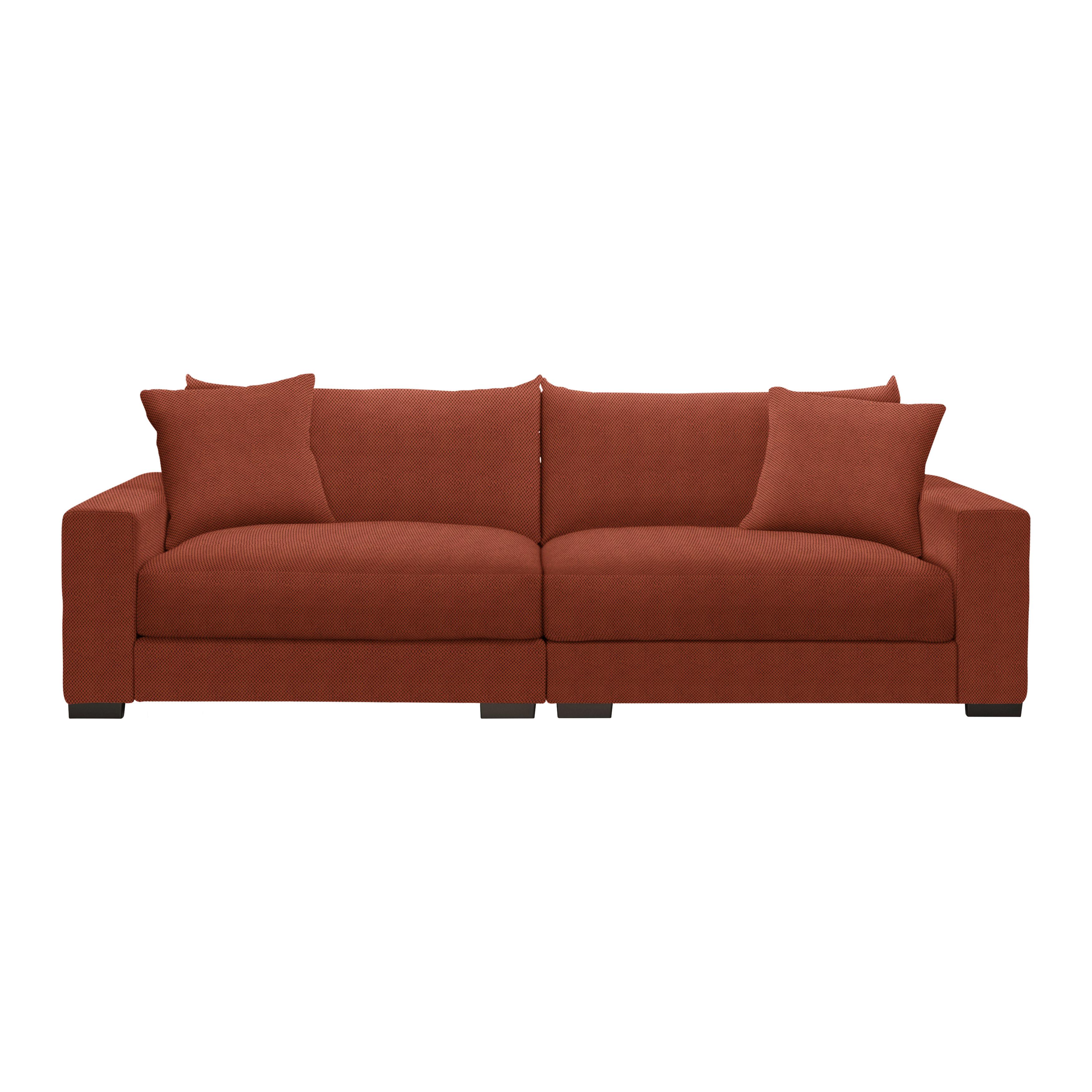 Mega pohovka PEDRO 1200, terracotta - terracotta, Moderní, kov/dřevo (261/83/124cm) - Mömax