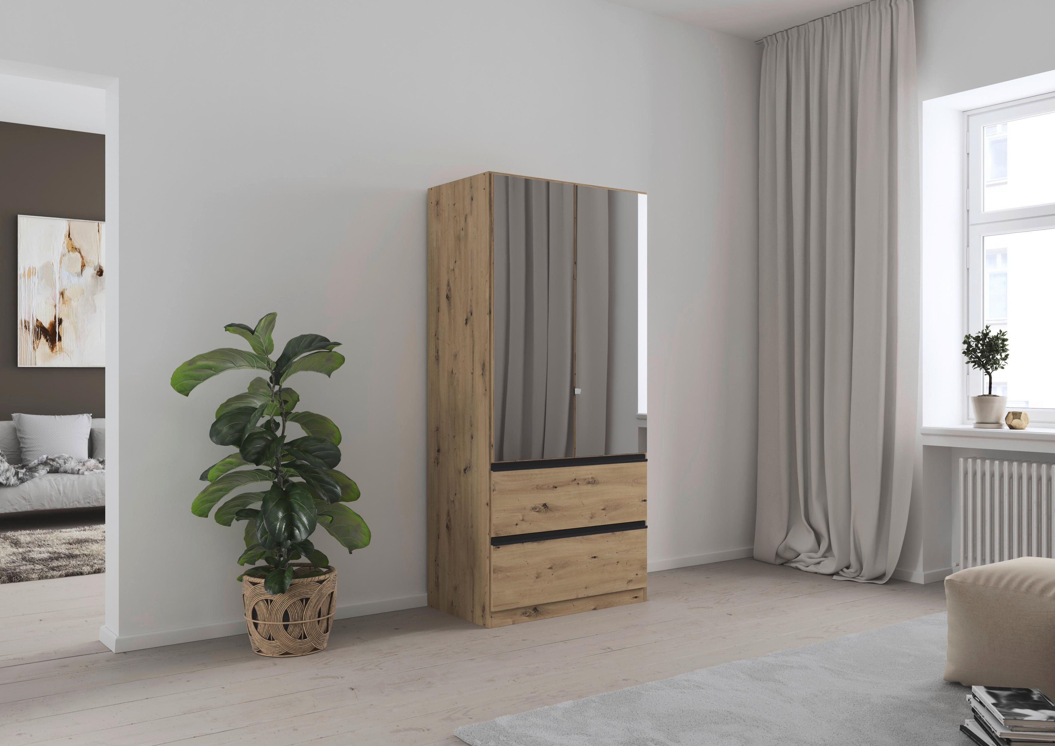 Drehtürenschrank Costa Eiche Artisan Dekor - Eiche Artisan, MODERN, Holzwerkstoff (91/197/54cm) - Rauch Möbel