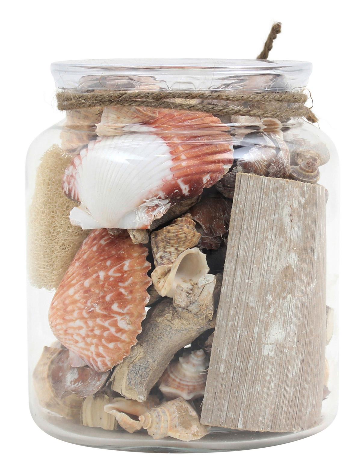 Dekoglas Flora Creme, 13,5x16,5 cm - Creme, LIFESTYLE, Glas/Naturmaterialien (13,5/16,5/13,5cm) - Kayoom
