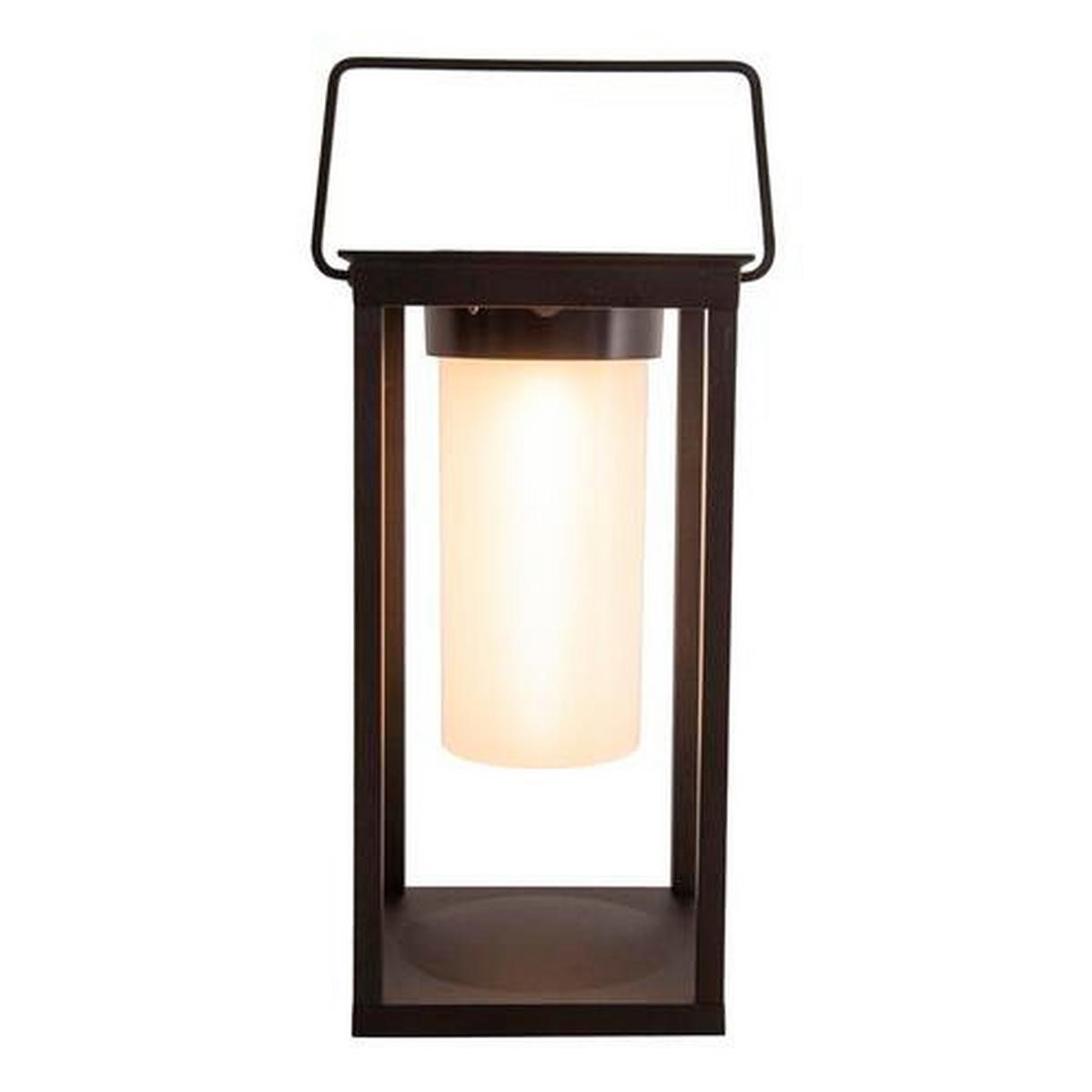 Solarleuchte Led-sockelleuchte Aluminium Kunststoff - Schwarz, Basics, Kunststoff/Metall (14,5/32,5/14,5cm) - Näve