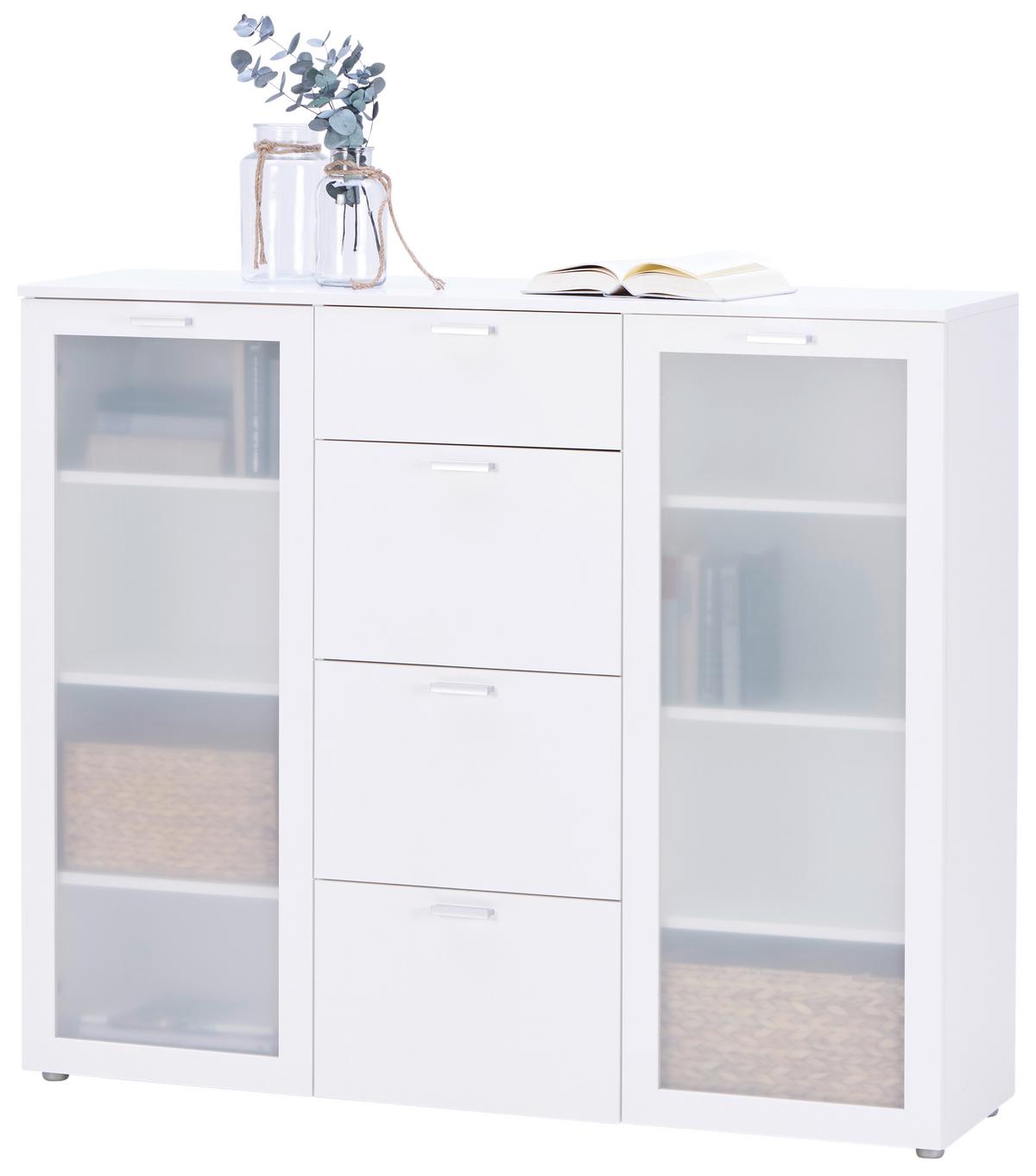 Kommode 135cm Xeno, Weiß Xeno "x2m A9 914" - MODERN (135/115/37cm)