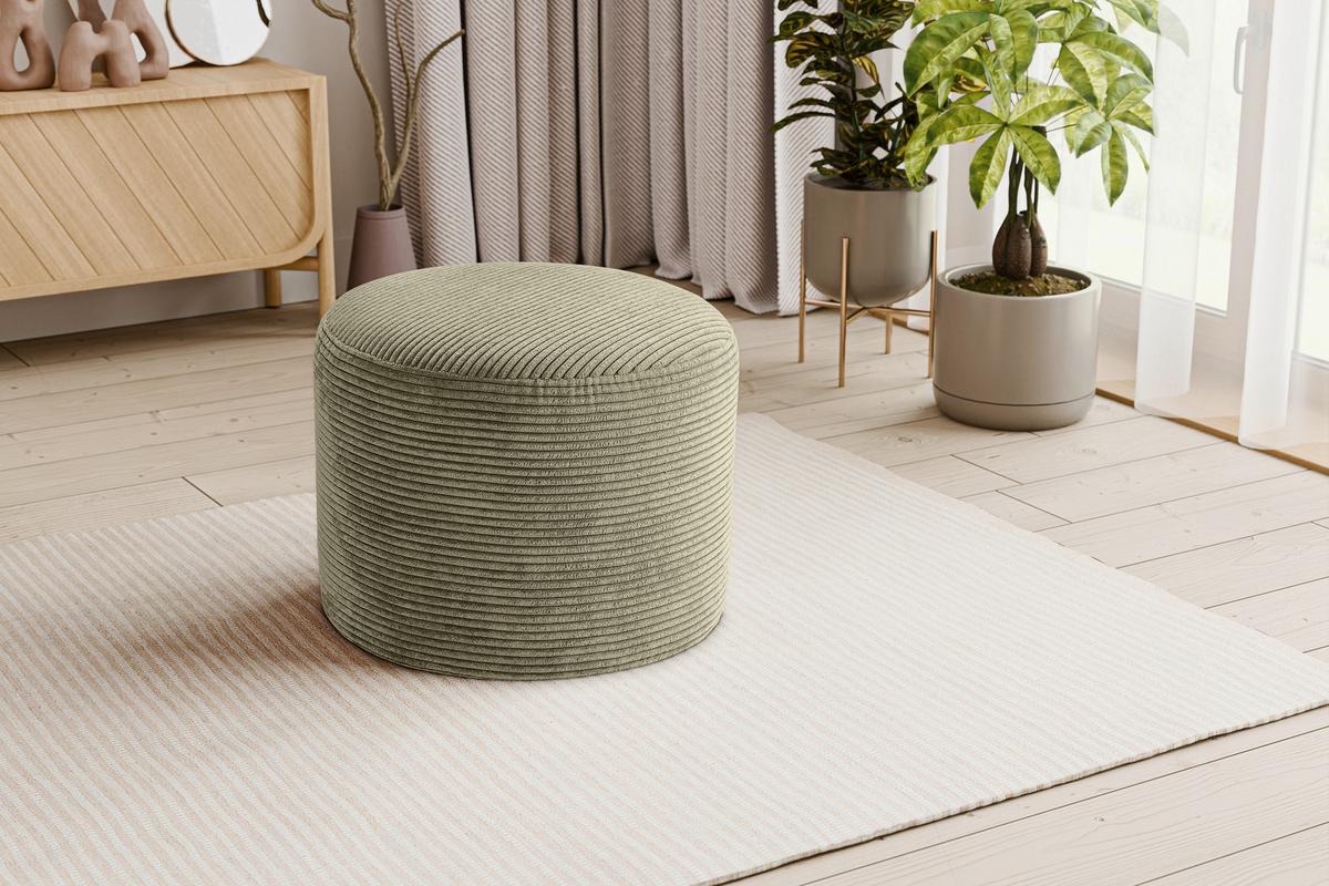 Hocker Kolo Khaki B: 51cm - Khaki/Schwarz, Basics, Textil (51/41/51cm) - MID.YOU