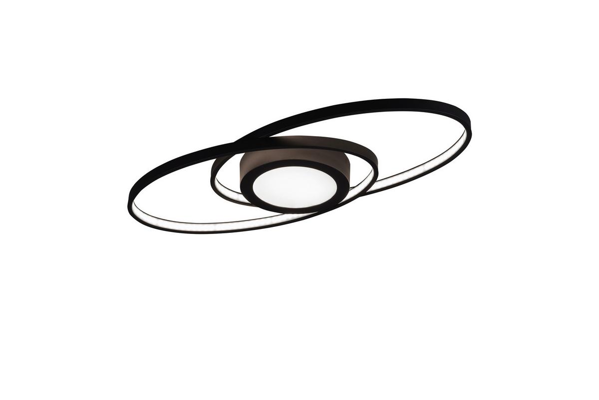 Led-deckenleuchte Galaxy L: 23 Cm, Dimmbar - Anthrazit/Schwarz, Design, Metall (23/57/4cm)