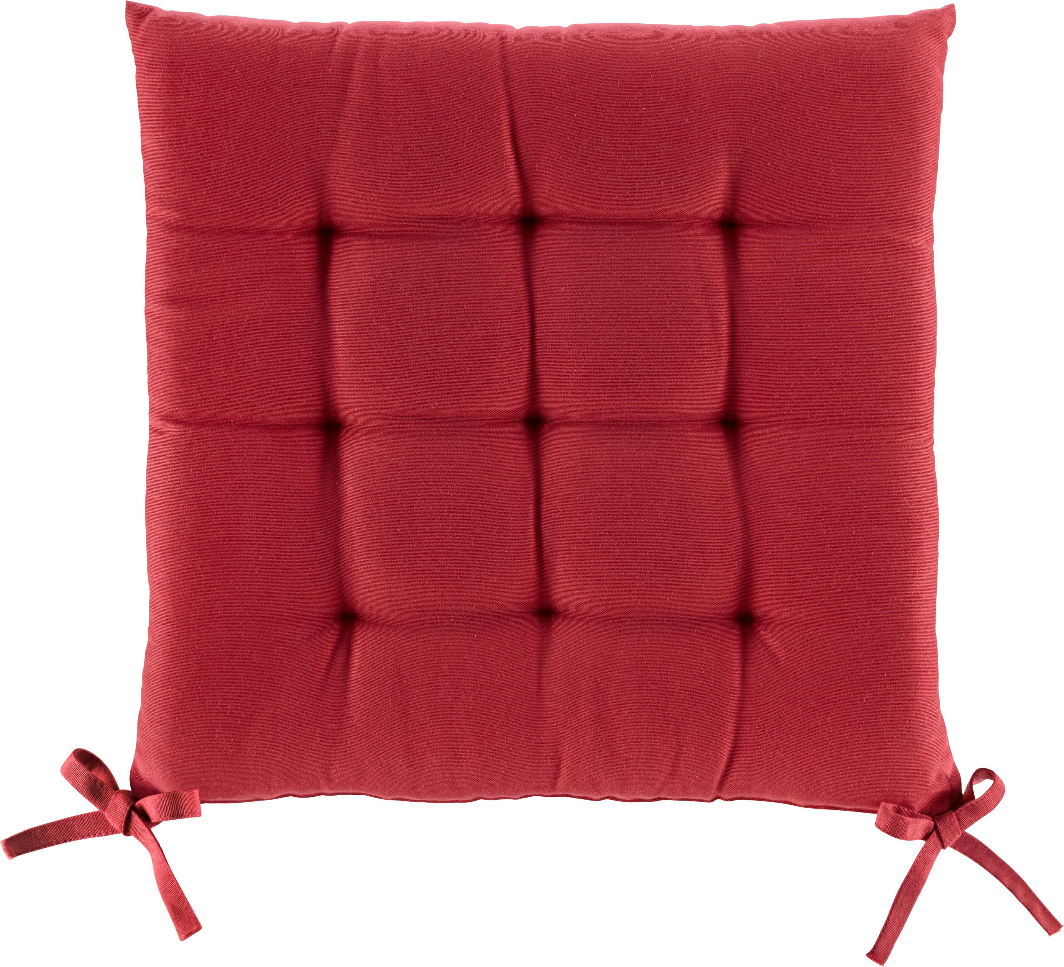 Poduška Na Sedenie Anita, 40/40/4cm, Červená - červená, textil (40/40/4cm) - Modern Living