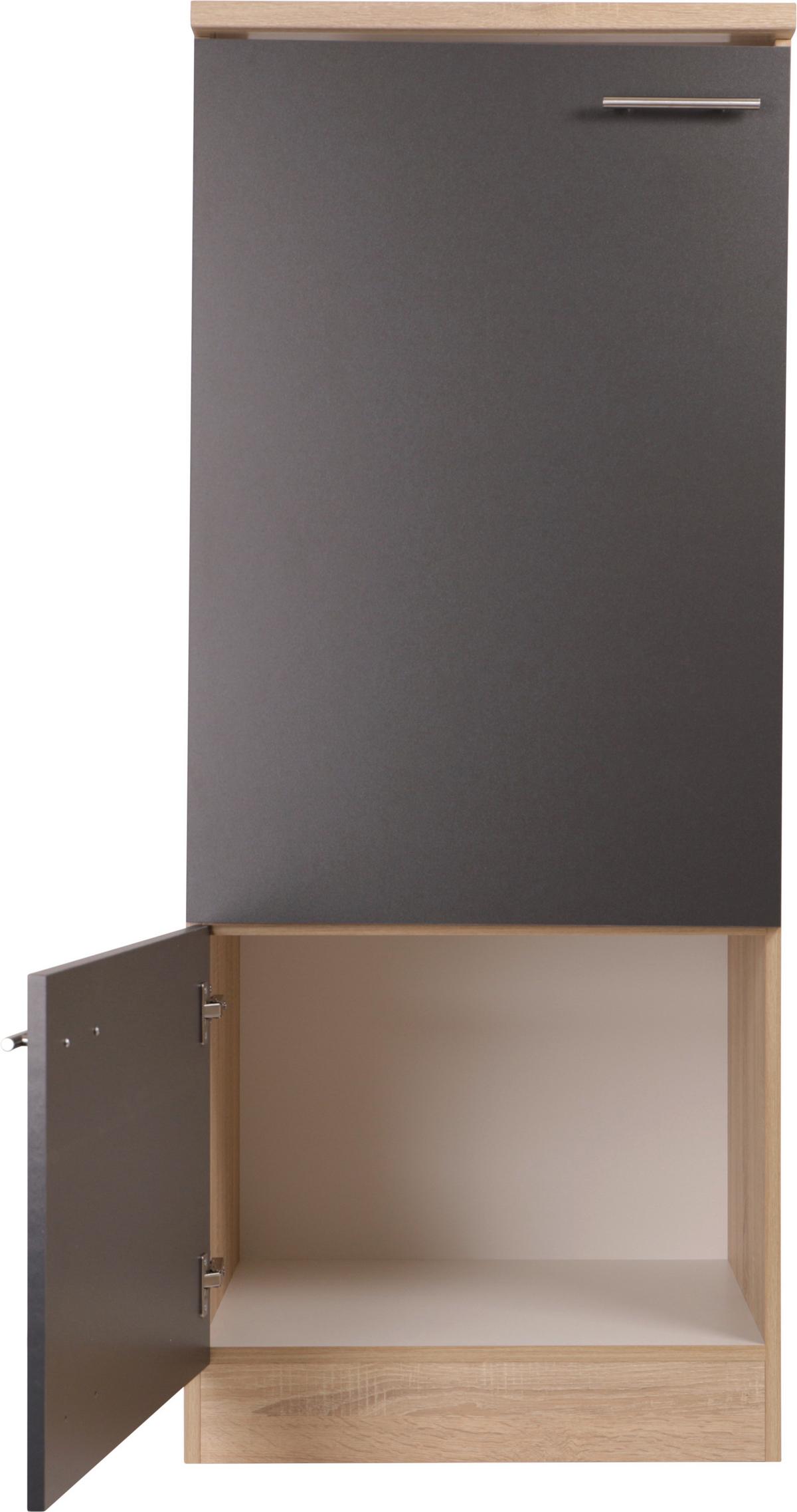 Geräteumbauschrank Merle Grau, Eiche Dekor B:60cm - Eichefarben/Grau, Basics, Holzwerkstoff (60/144,8/60cm) - Respekta