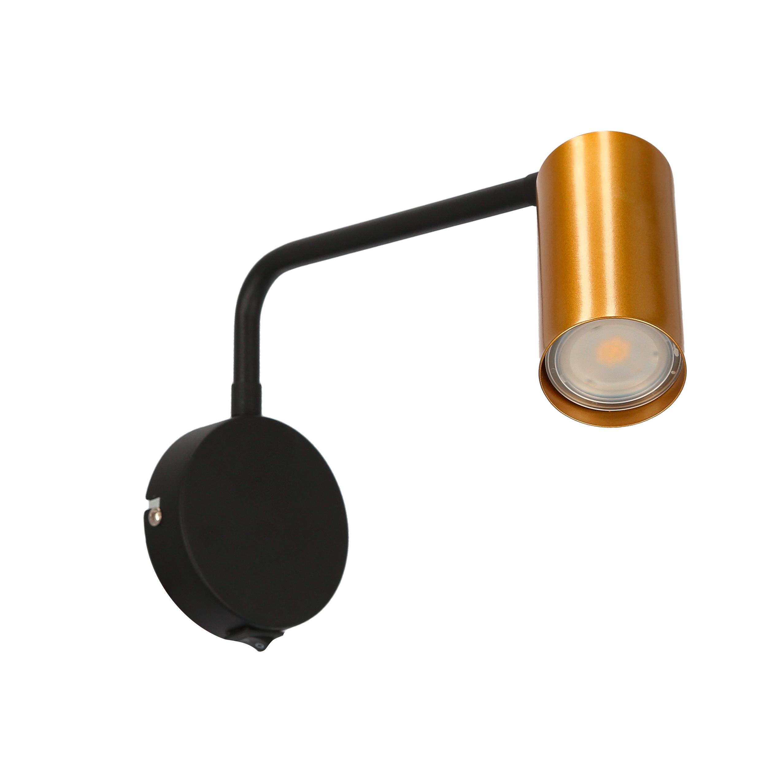 Wandleuchte 21-76816 - Goldfarben/Schwarz, Design, Metall (9/31/15cm)