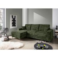 Eckschlafsofa Zona, D. Grün S: 143x237 Cm - Dunkelgrün/Schwarz, KONVENTIONELL, Textil (143/237cm) - Livetastic