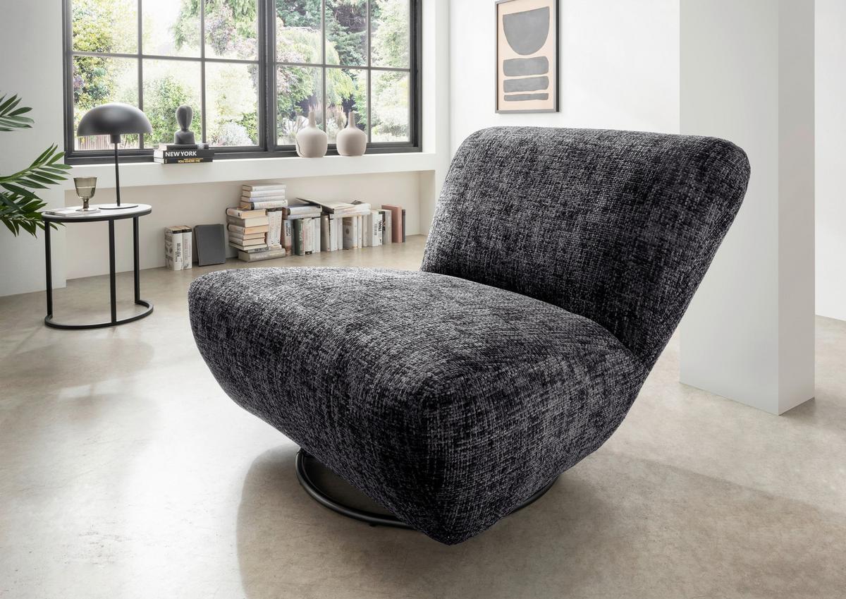 XXL-Sessel Cremallo, Schwarz B: 95 cm - Schwarz, Trend, Textil (95/77/94cm) - Livetastic