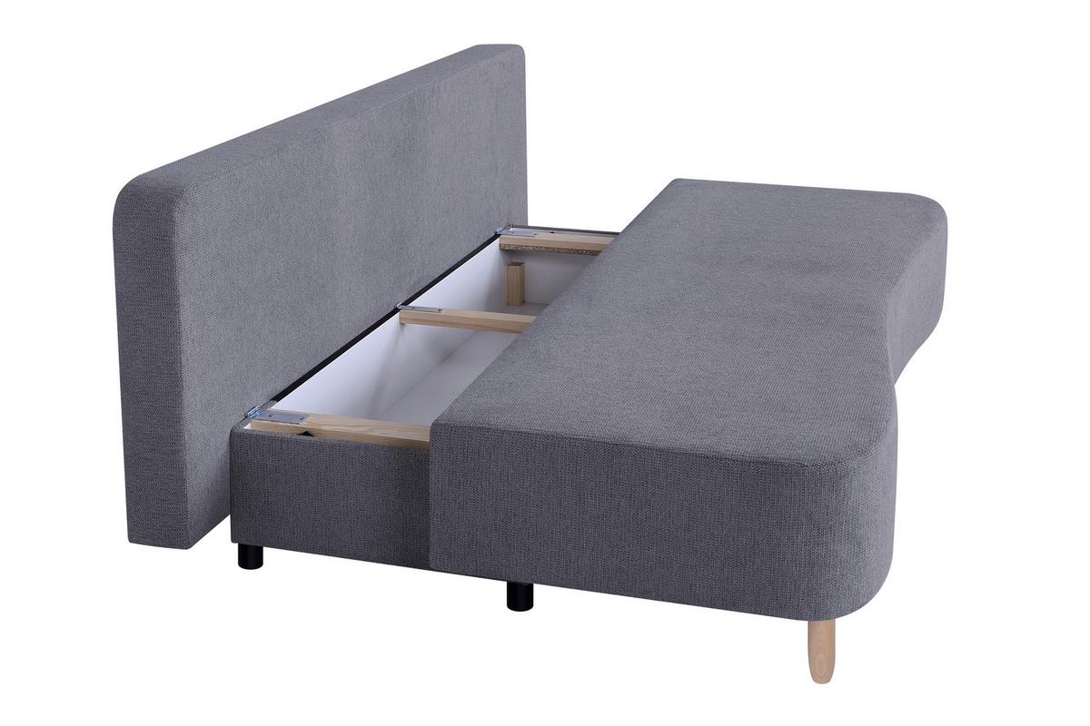 Schlafsofa mit Bettkasten Lara Mokka - Buchefarben/Schwarz, Design, Holzwerkstoff/Textil (193/86/85cm) - P & B