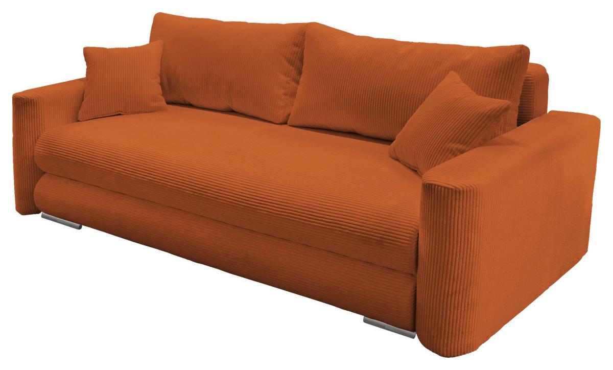 Schlafsofa Ralf Kupferfarben B: 232 Cm - Silberfarben/Kupferfarben, Design, Textil (232/88/105cm) - MID.YOU