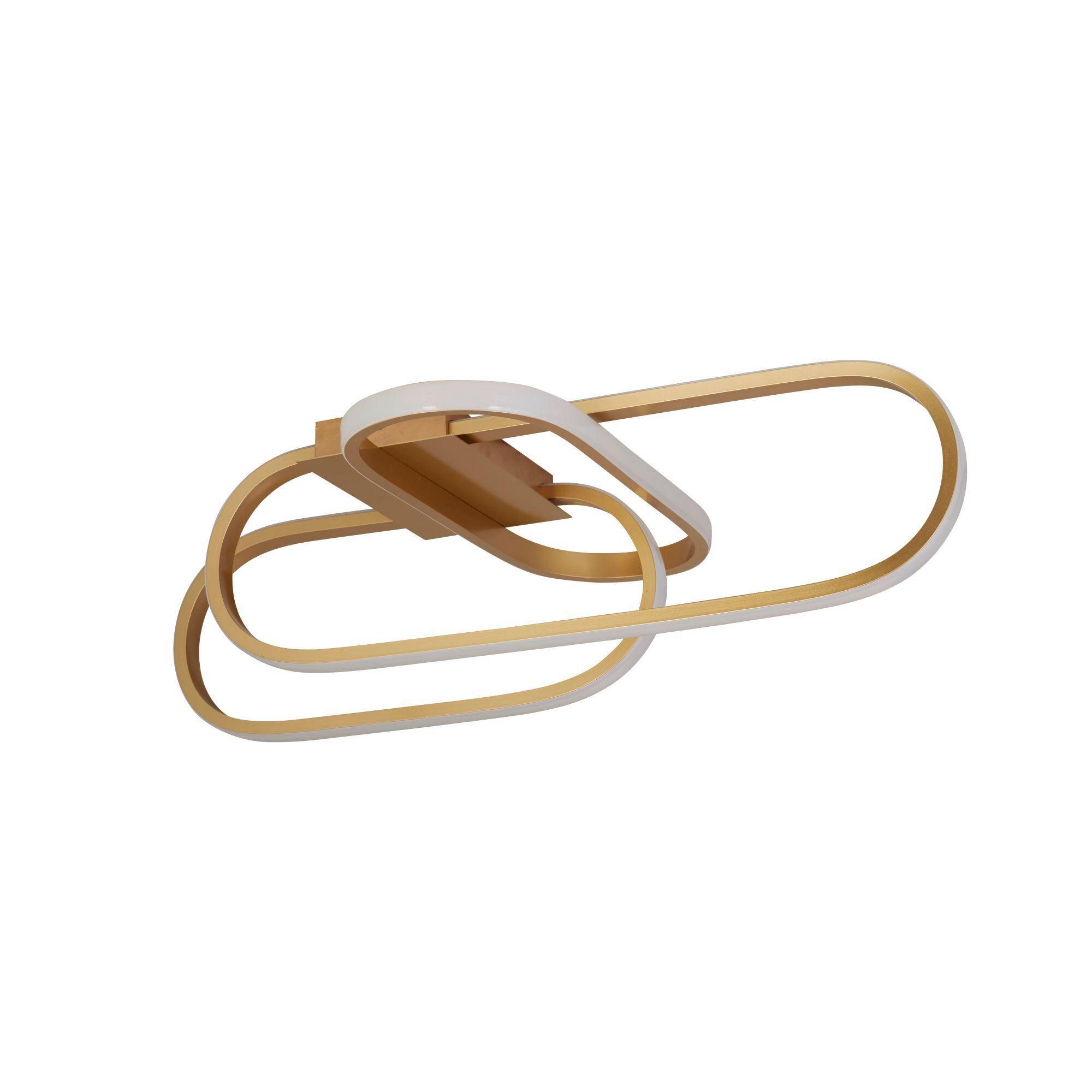 LED-Deckenleuchte Clip 61774go - Goldfarben/Weiß, Design, Metall (65/38,5/18cm)