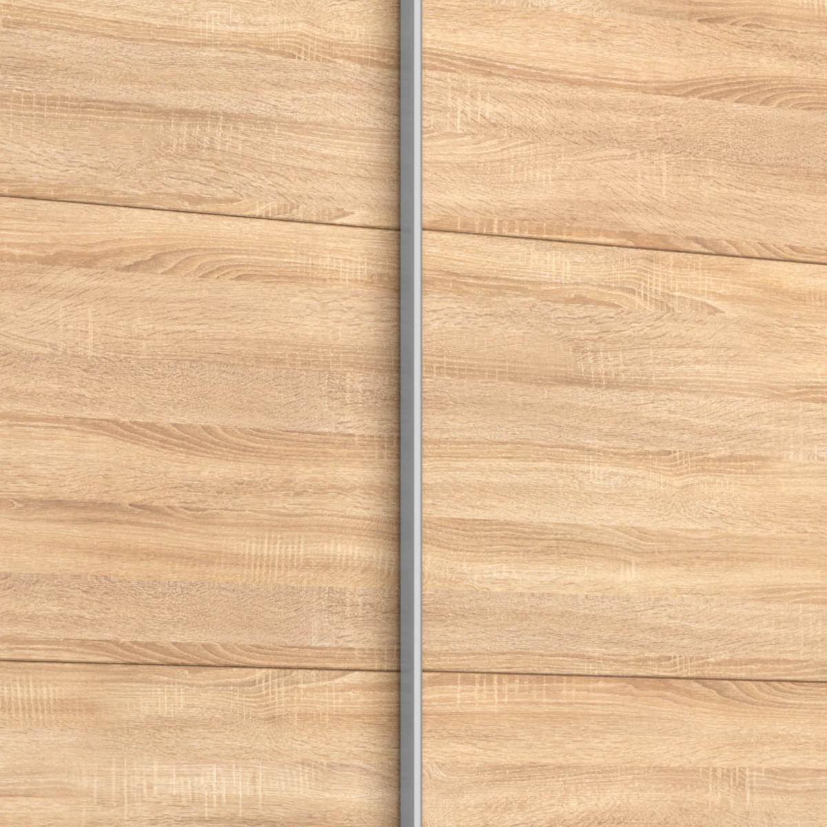 Skříň s posouvacími dveřmi BELLUNO 181 CM - Sonoma dub/barvy hliníku, Moderní, kov/kompozitní dřevo (181/210/62cm) - MID.YOU