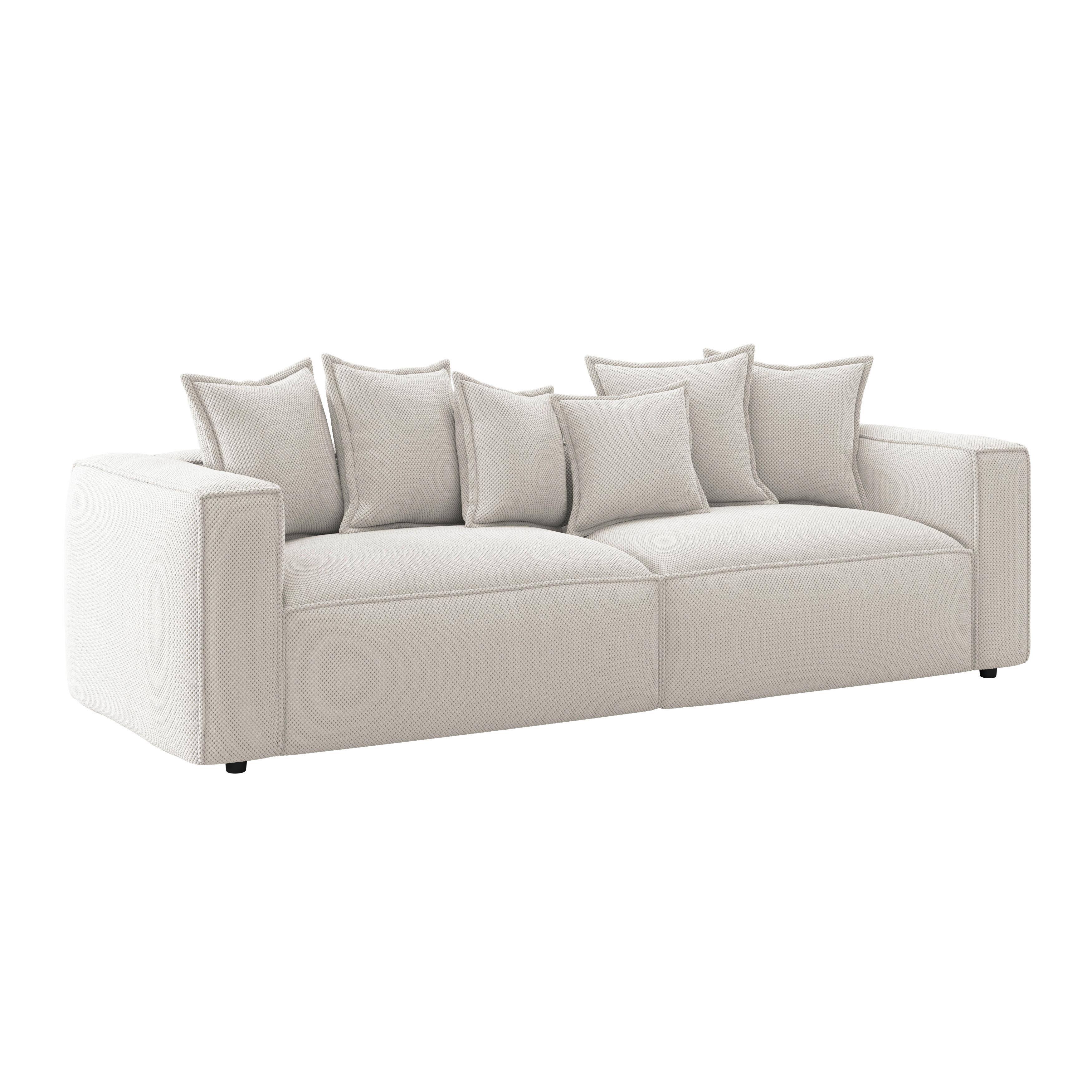 Bigsofa Cowboy - Creme/Schwarz, MODERN, Textil (280/72/109cm)