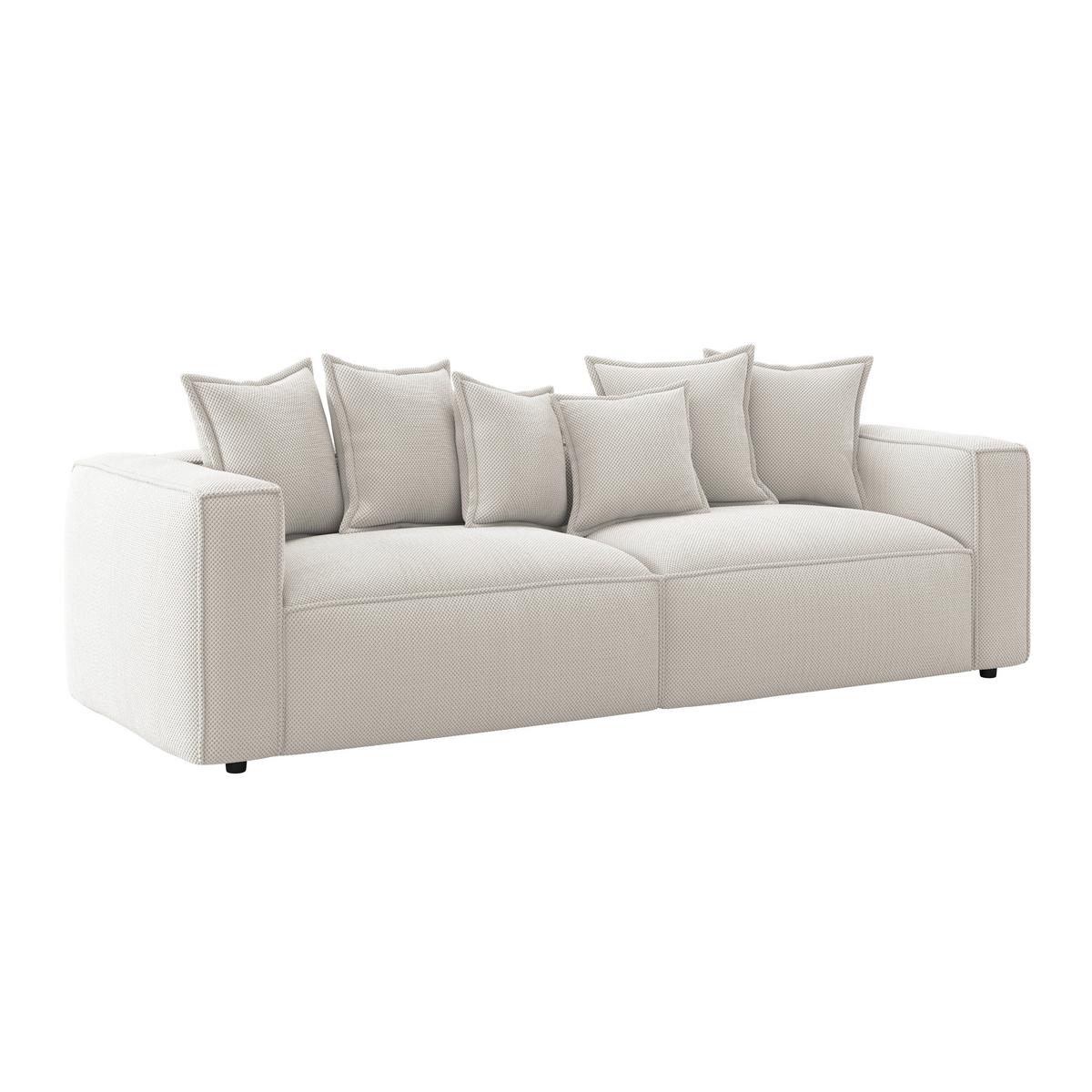 Bigsofa Cowboy - Creme/Schwarz, MODERN, Textil (280/72/109cm)