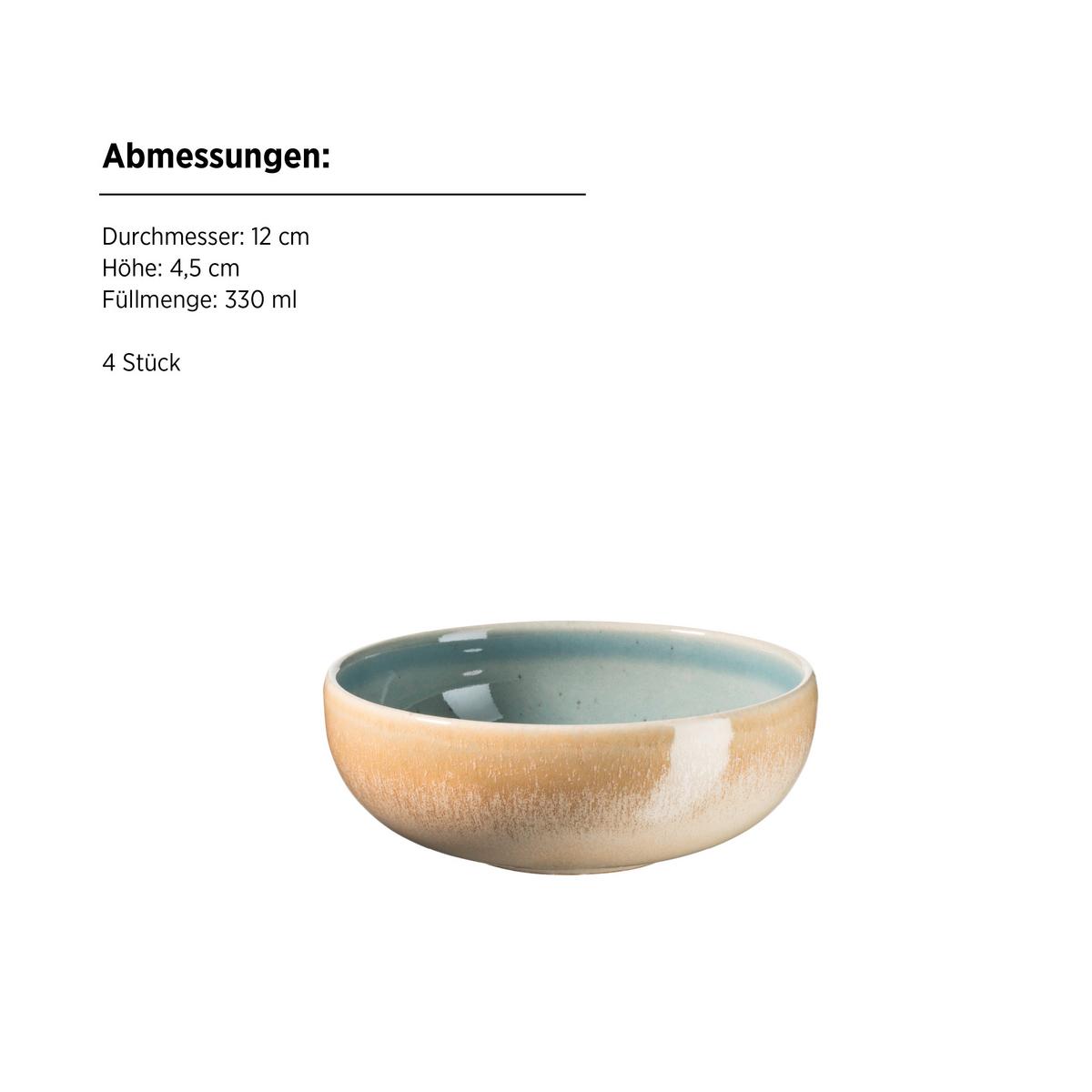 Schüsselset Candy Pastellblau 5-Teilig - Pastellblau, Basics, Keramik - Mäser