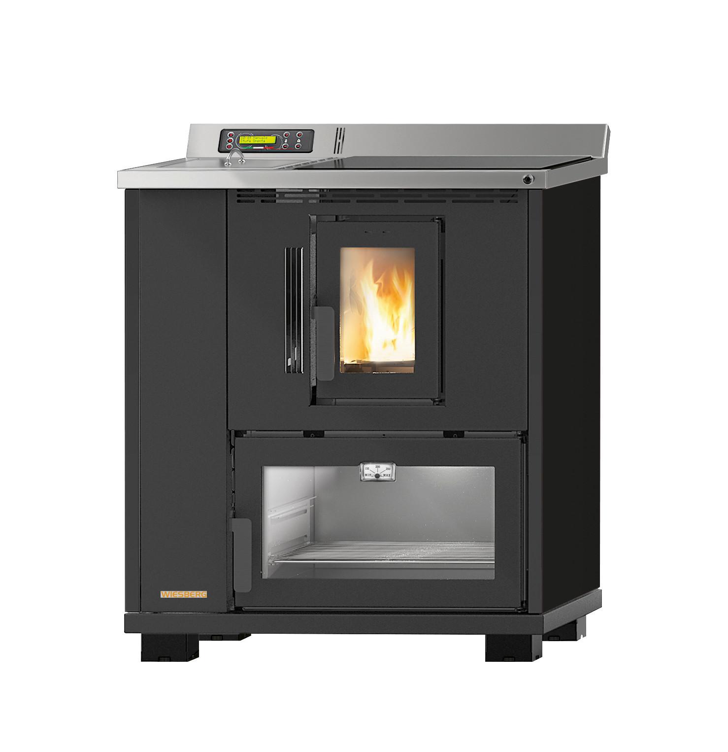 Pelletofen Devon Schwarz 8 kW, WI-FI-FÄHIG - Schwarz, LIFESTYLE, Metall (72/86/54cm)