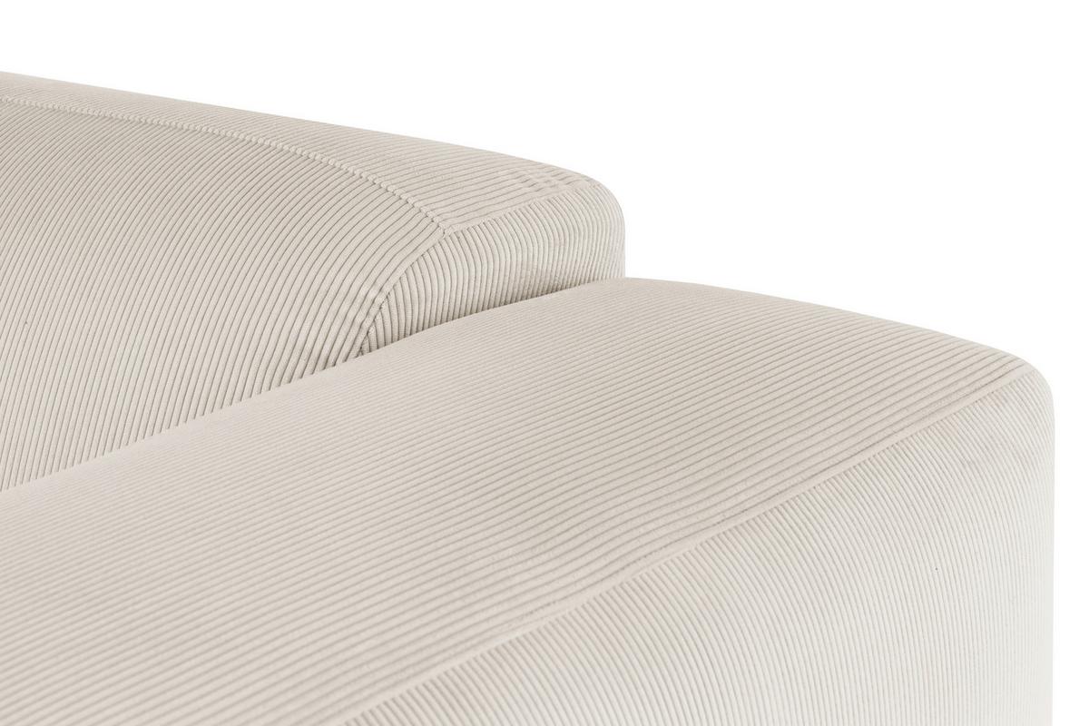 Ecksofa Hannah Creme 200x304 Cm - Creme/Schwarz, Design, Textil (200/304cm) - MID.YOU