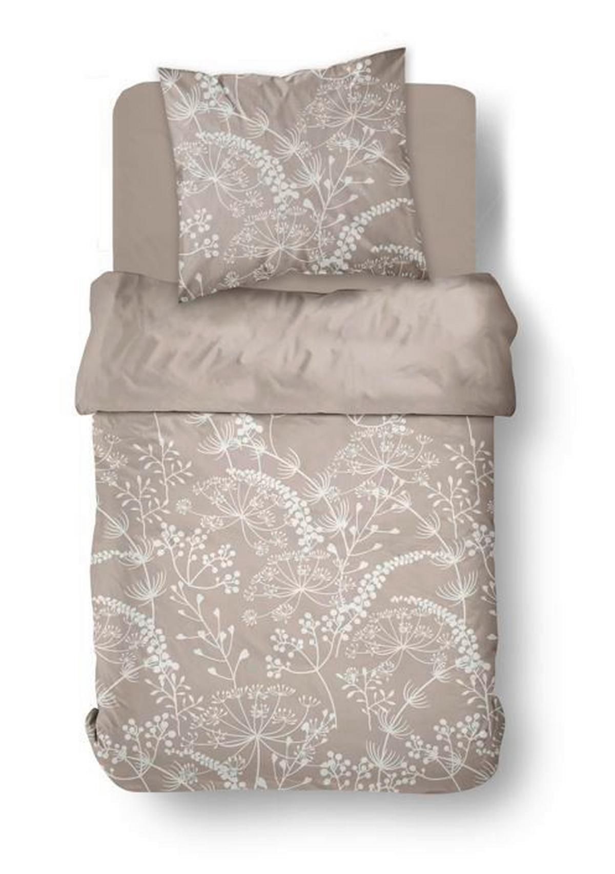 POSTEĽNÁ BIELIZEŇ QC, 70X90/140X200cm - svetlohnedá, Modern, textil (140/200cm)
