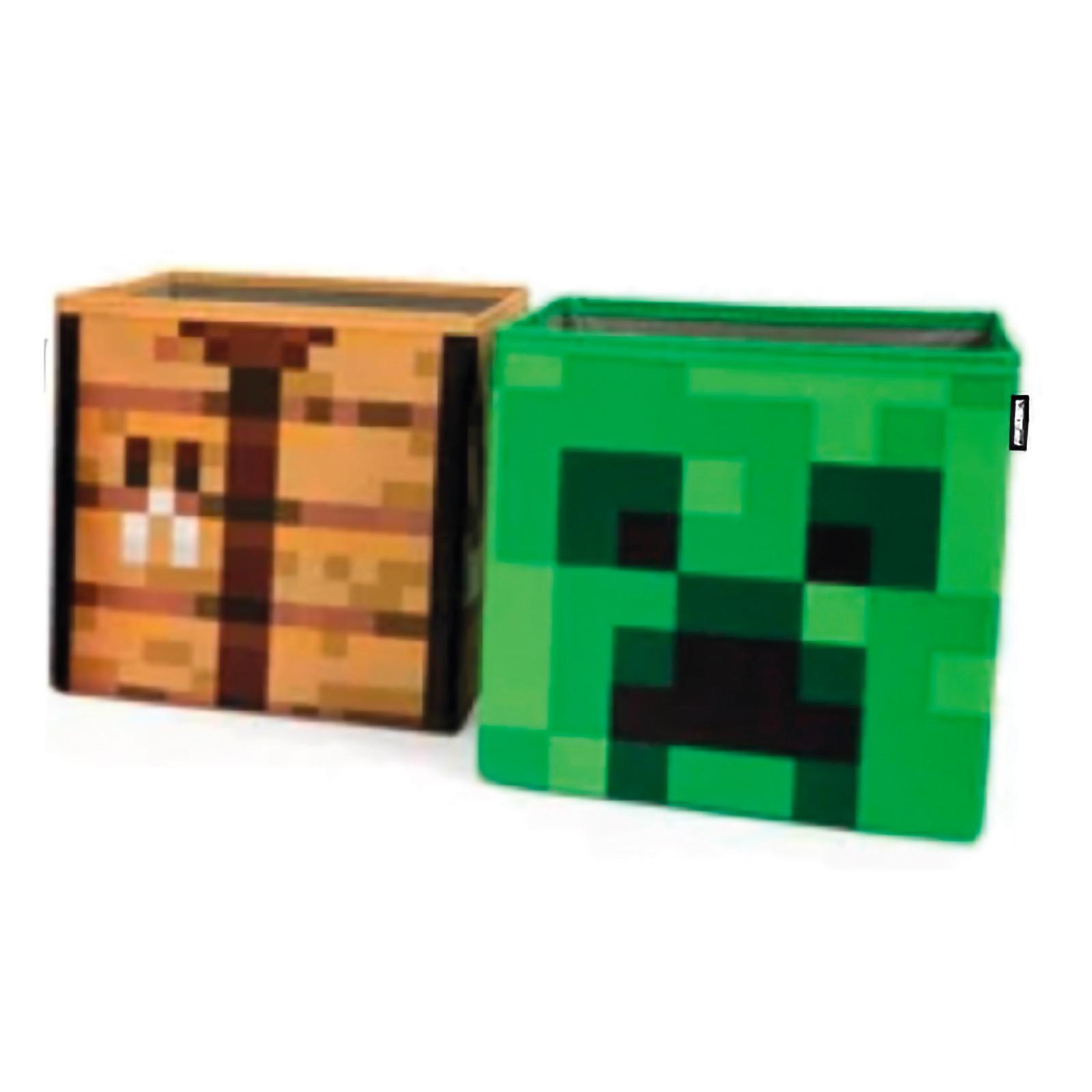 Aufbewahrungsboxen-set Minecraft Creeper - Multicolor, Textil (27/27/27cm)