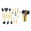 SADA KUCHYNSKÉHO NÁRADIA EW-KS-1202G - čierna/zlatá, Basics, plast (13cm) - Echtwerk