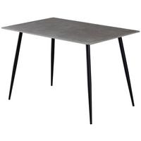 Étkezőasztal Toni - fekete/szürke, Modern, fém/kerámia (120/76/80cm)