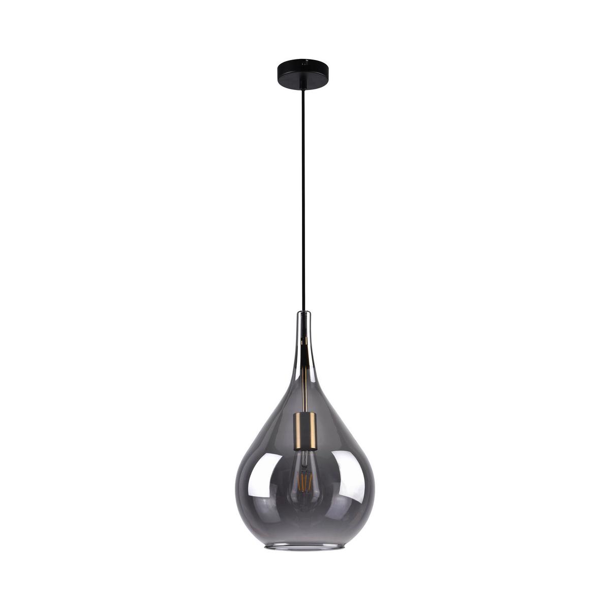 Pendelleuchte 6144422 Gota - Schwarz, Design, Glas/Metall (25/150cm) - Näve