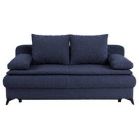 Rozkladacia pohovka KEN, tmavomodrá - čierna/tmavomodrá, Konventionell, kompozitné drevo/textil (209/105cm) - Based