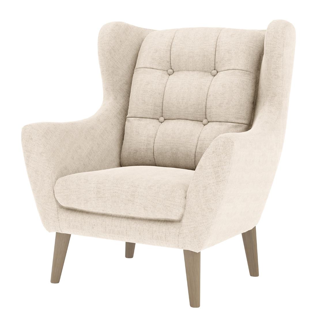 Sesselset Henry Silberfarben: B: 91 cm - Eichefarben/Silberfarben, KONVENTIONELL, Textil (91/104/94cm) - Trendmanufaktur