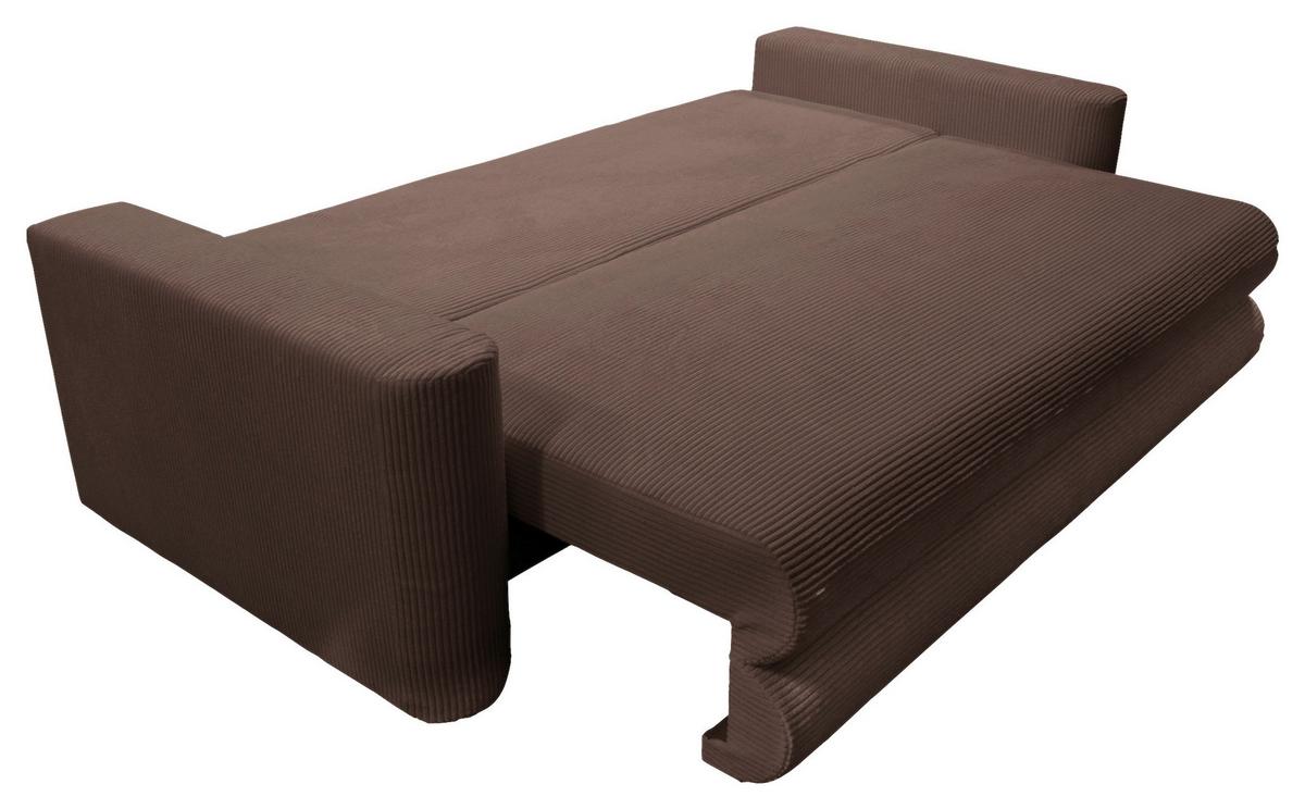 Schlafsofa Ralf Braun B: 232cm - Silberfarben/Braun, Design, Textil (232/88/105cm) - MID.YOU