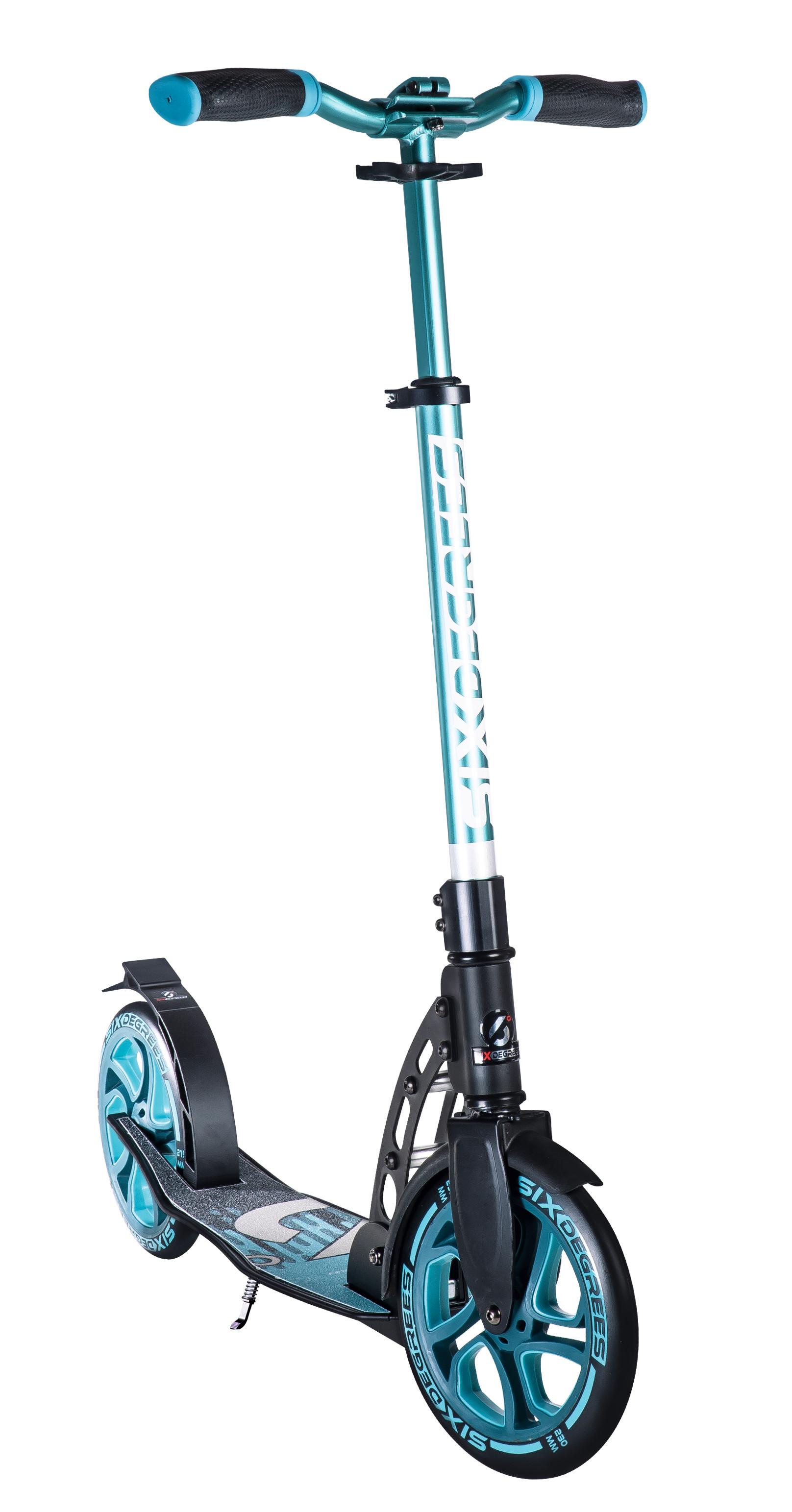 Scooter Six Degrees 514 Türkis Ø 230/215 Mm, Klappbar - Türkis/Schwarz, Basics, Metall (93,5/34,5/105,5cm)