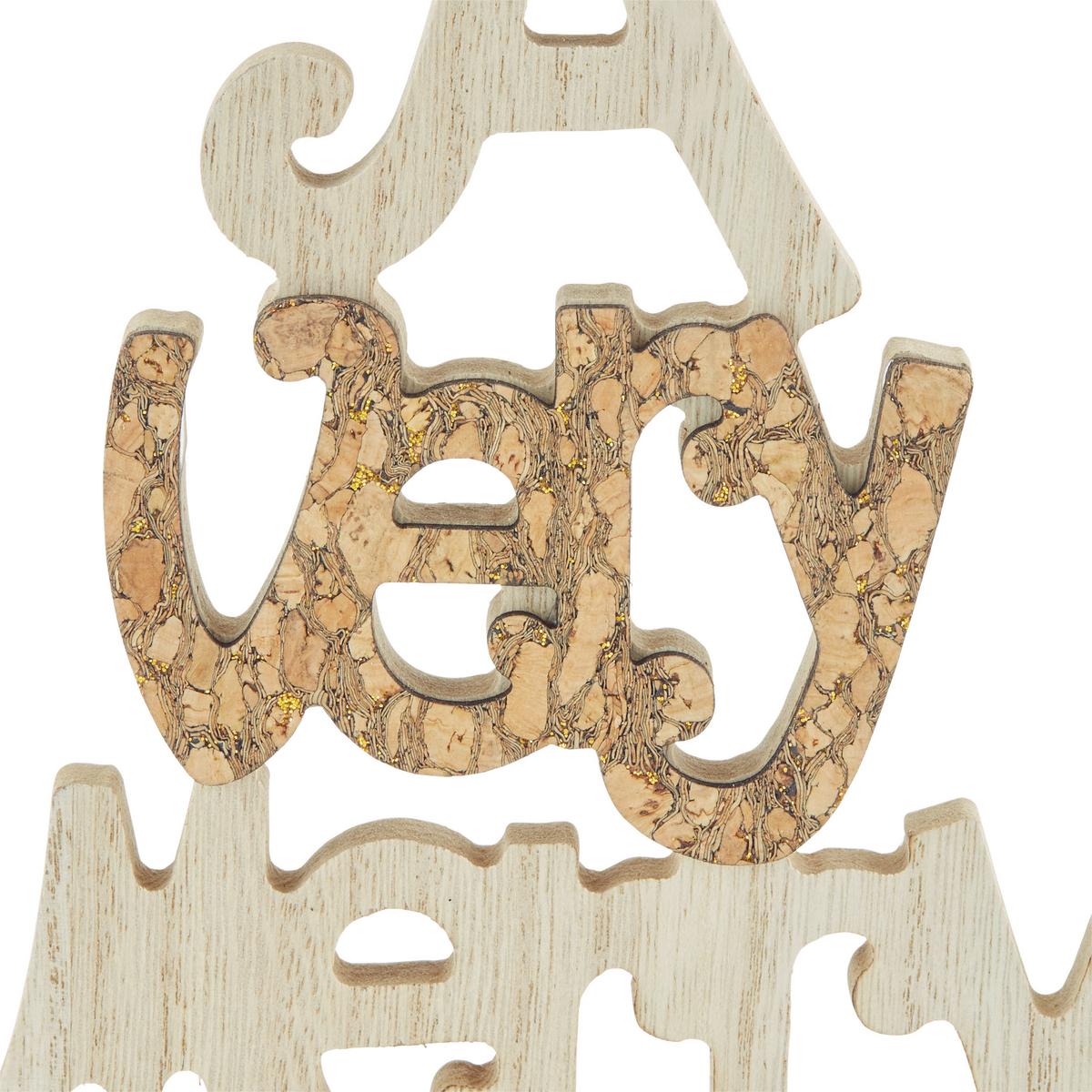 Weihnachtsbaum Holzwerkstoff H: 30 cm - Naturfarben, Basics, Holzwerkstoff (18/5/30cm) - Luca Bessoni