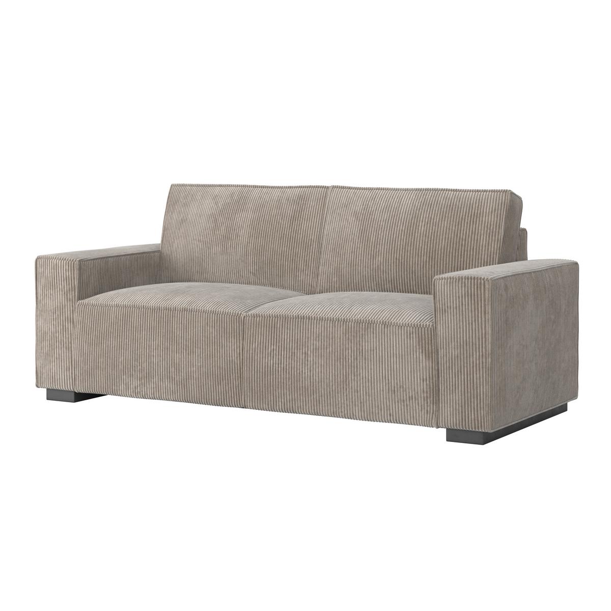 Třímístná pohovka LIAM, béžová - černá/béžová, Moderní, dřevo/textil (210/84/90cm) - Bessagi Home