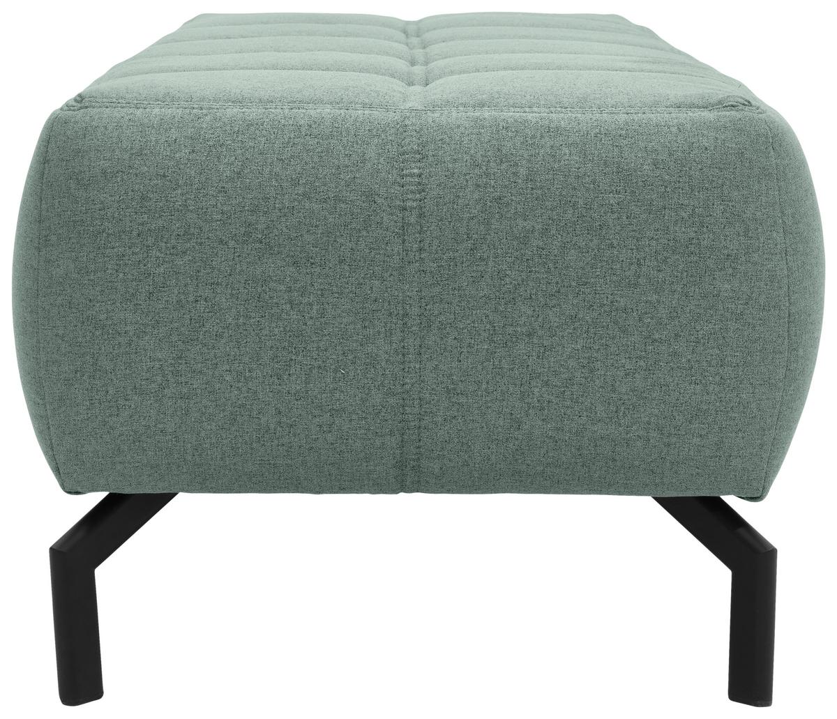 Polsterhocker Cunelli Türkis Webstoff H: 45 Cm - Schwarz/Hellblau, Design, Textil (153/45/62cm) - MID.YOU