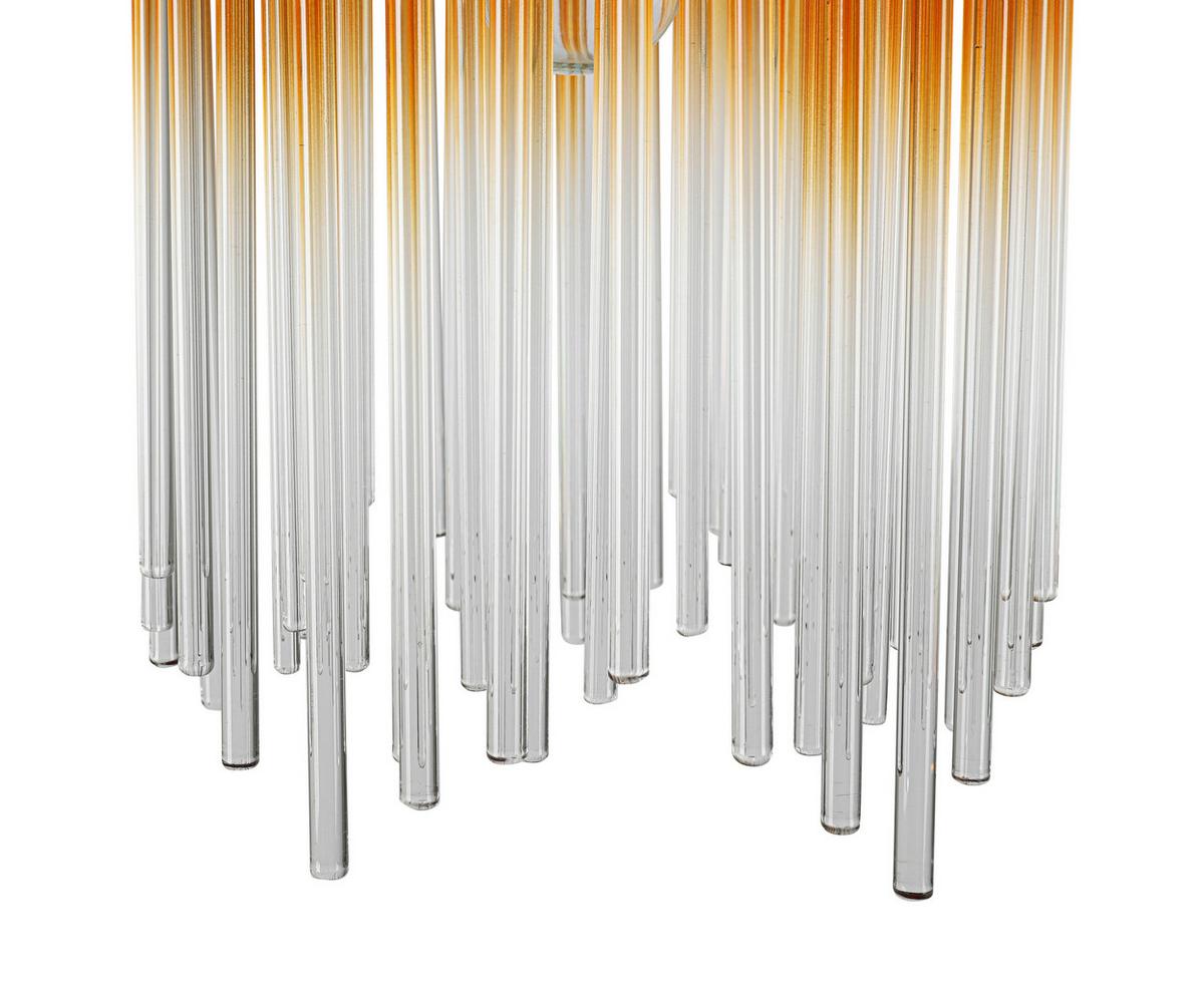 ZÁVĚSNÉ SVÍTIDLO STAB - jantarové barvy/průhledné, Moderní, kov/plast (81/20/150cm)