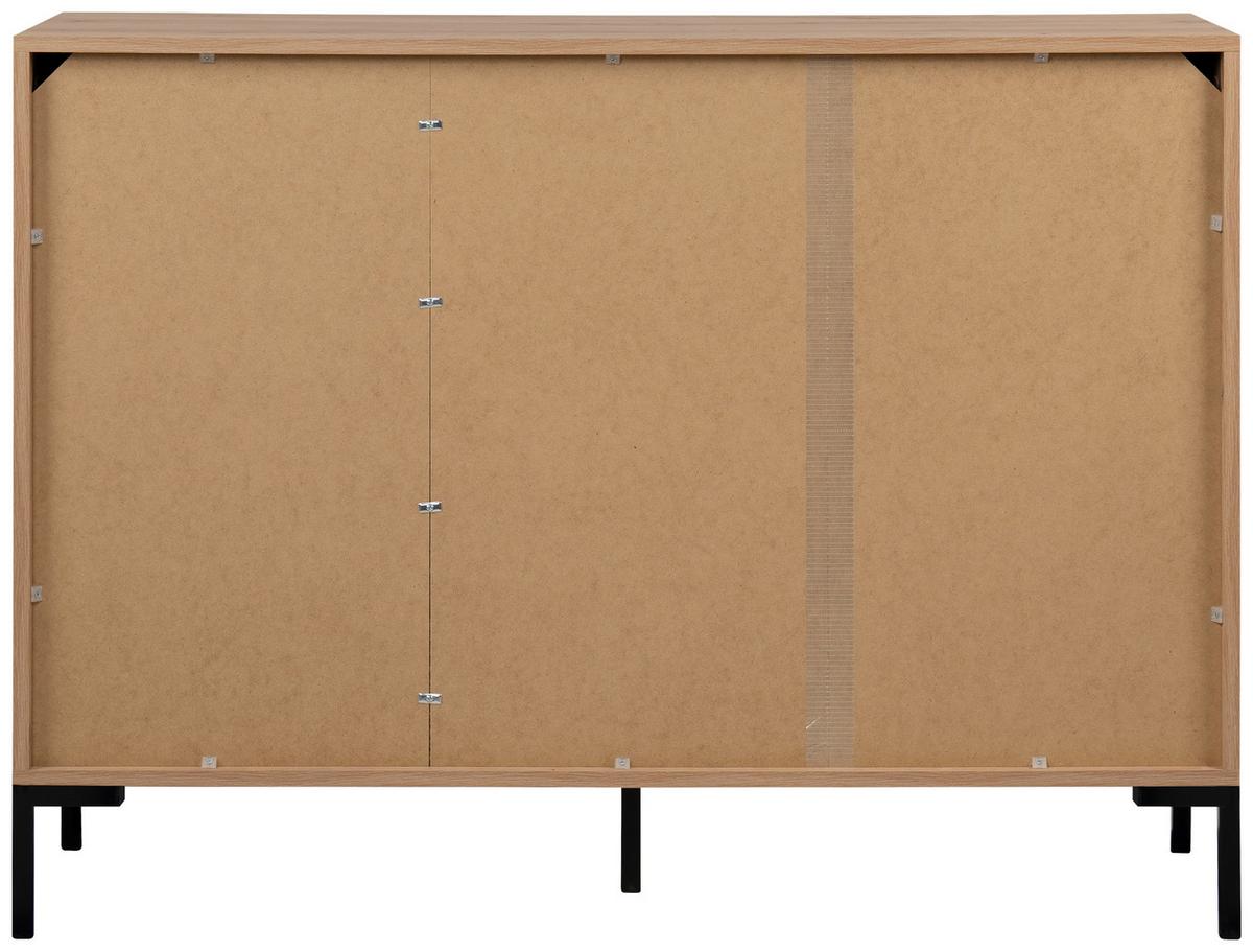 Kommode 120cm Korsika Eiche Artisan Dekor - Schwarz/Eiche Artisan, Design, Holzwerkstoff (120/87/40cm) - MID.YOU