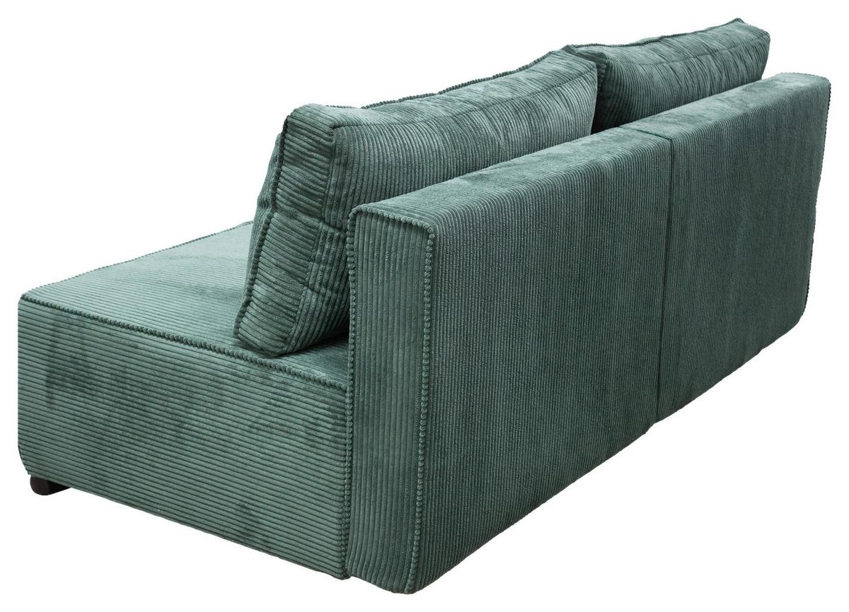 Schlafsofa Flow Grün B: 202 cm - Schwarz/Grün, Design, Textil (202/90/99cm) - MID.YOU