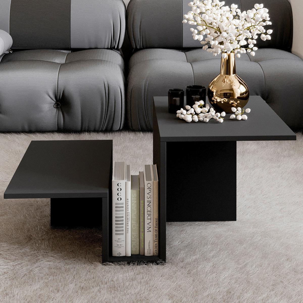 Couchtisch Relinda Anthrazit B: 90 Cm - Anthrazit, Design, Holzwerkstoff (90/45/50cm) - Livetastic