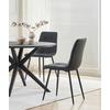 Vierfußstuhl Empoli Leinenoptik Grau, B: 44,5 Cm - Schwarz/Grau, KONVENTIONELL, Holz/Textil (44,5/86/54,5cm) - Livetastic