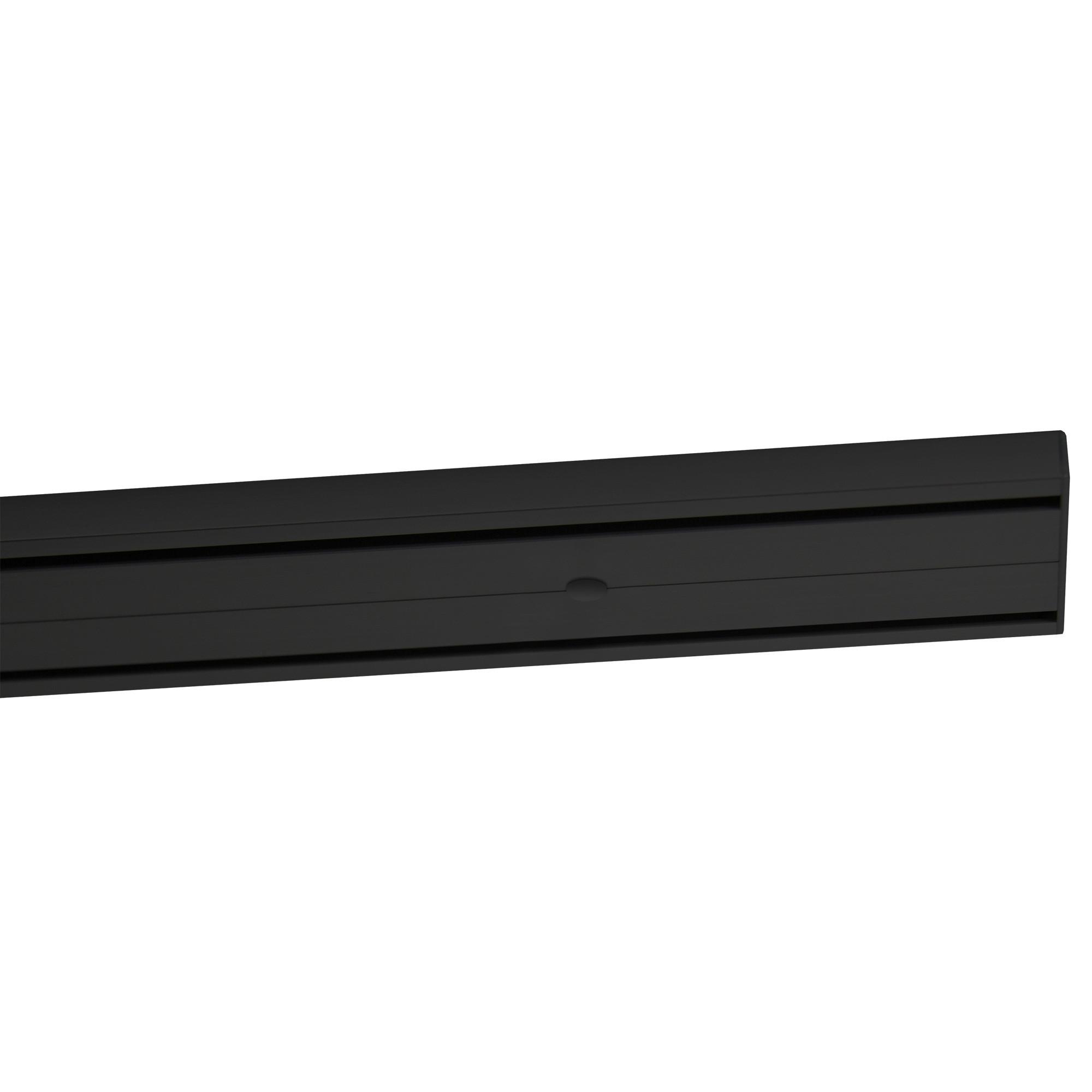 Vorhangschiene 240 cm - Schwarz, KONVENTIONELL, Metall (240cm) - Ondega