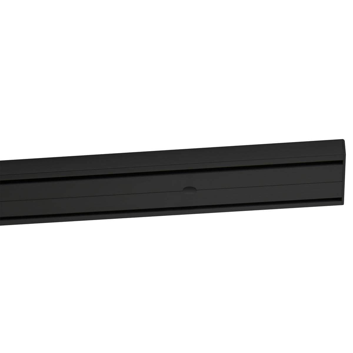 Vorhangschiene 240 cm - Schwarz, KONVENTIONELL, Metall (240cm) - Ondega