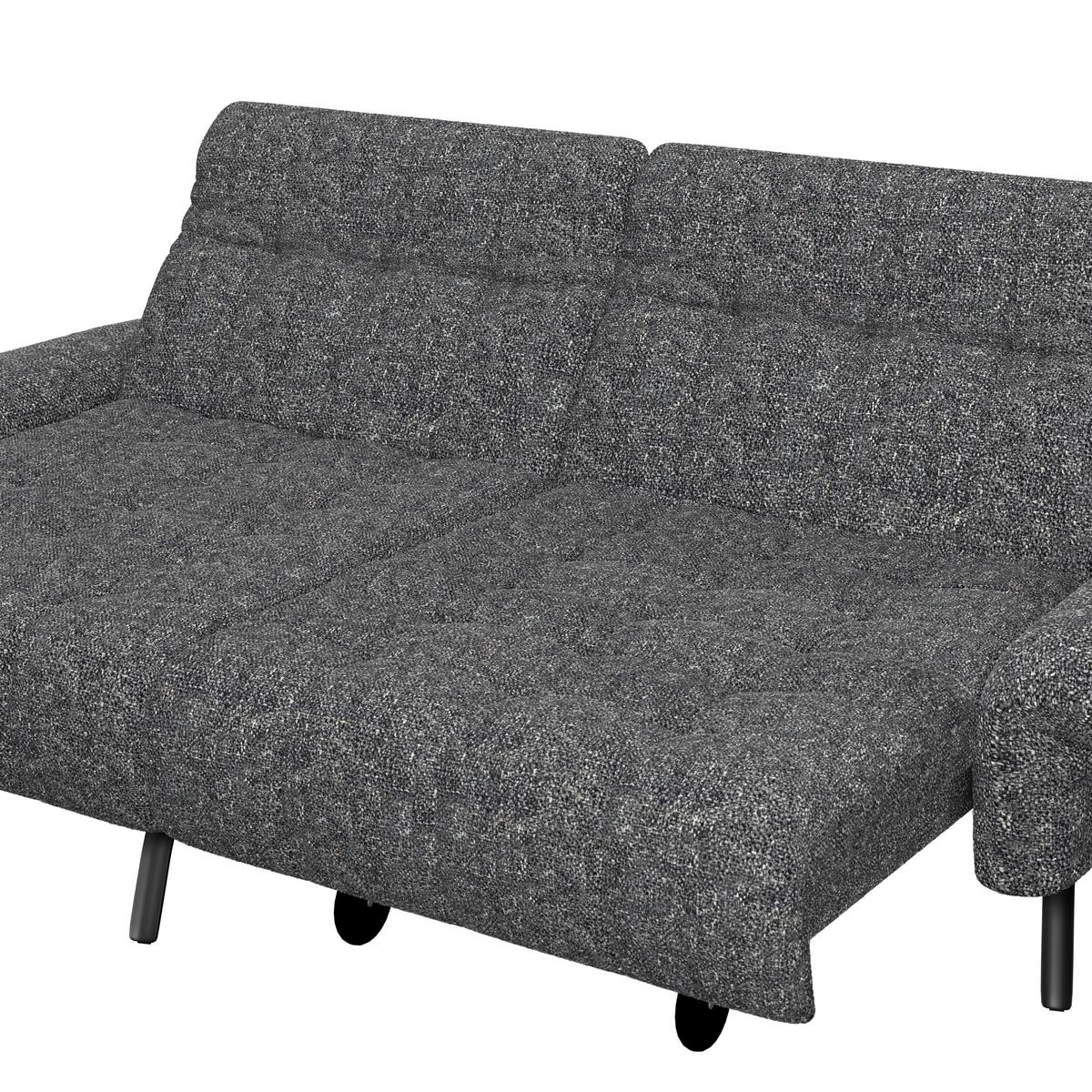 Ecksofa Coast Grau, 173x244cm - Schwarz/Grau, KONVENTIONELL, Holzwerkstoff/Textil (173/244cm)
