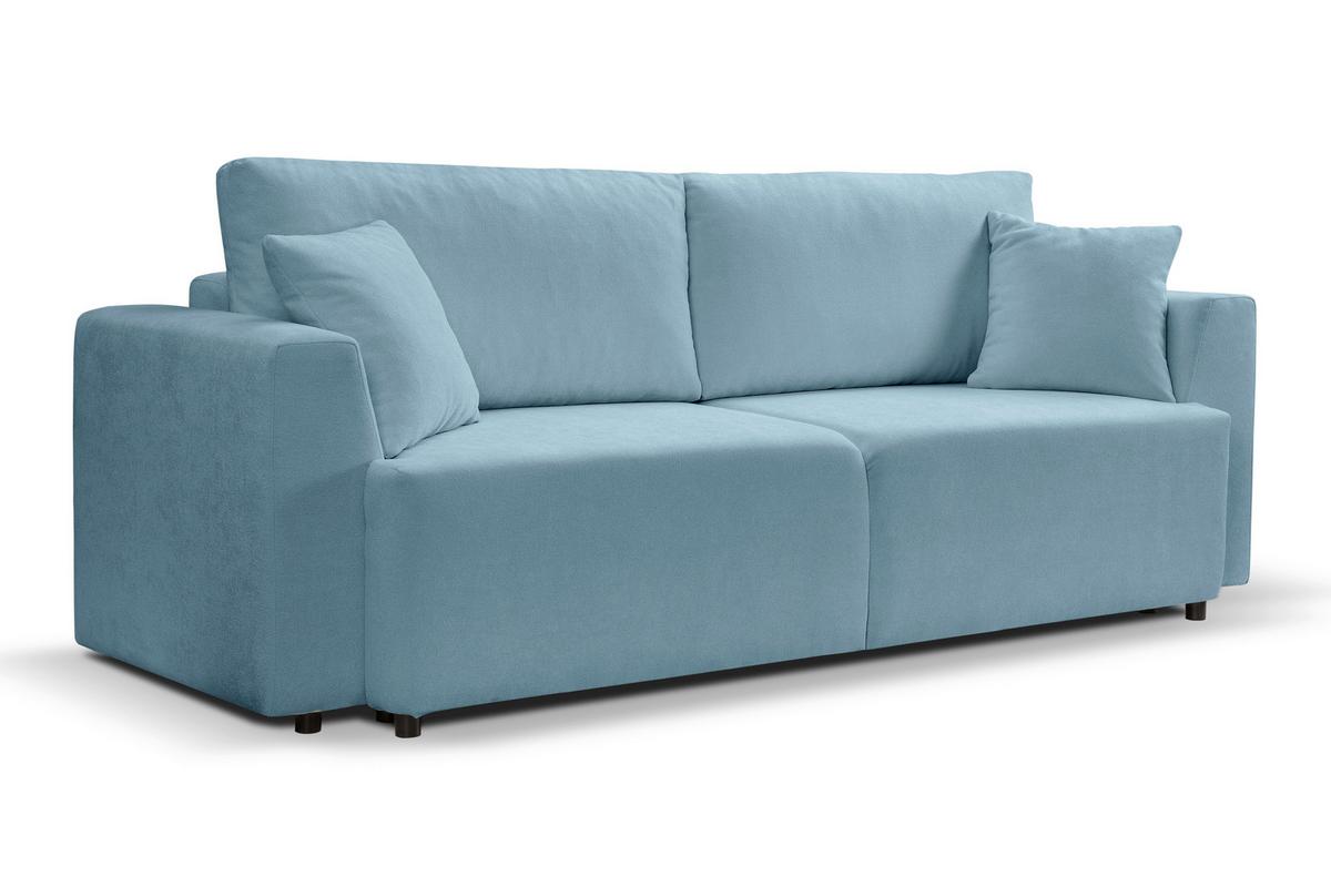 Schlafsofa Point Hellblau B: 250cm - Schwarz/Hellblau, Basics, Holz/Textil (250/95/99cm) - MID.YOU