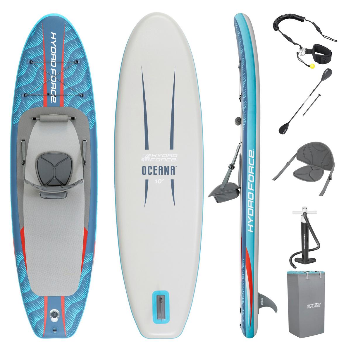 STAND-UP PADDLE BOARD DAVID - Blau/Grau, KONVENTIONELL, Kunststoff/Metall (305/84/15cm) - Bestway