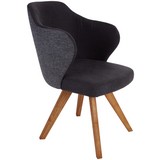 Stuhl Silva - Eichefarben/Grau, KONVENTIONELL, Holz/Textil (53/84/59cm) - James Wood