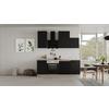 Küchenblock Capri Eiche/schwarz B: 220 Cm - Eichefarben/Schwarz, MODERN, Holzwerkstoff (220cm) - FlexWell