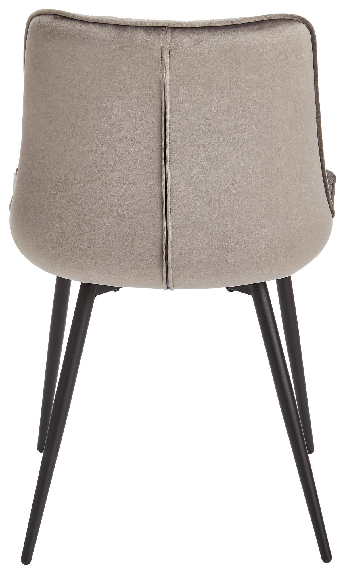 Stuhl Langford Grau B: 52 Cm - Schwarz/Grau, MODERN, Holz/Textil (52/85/59cm) - Livetastic